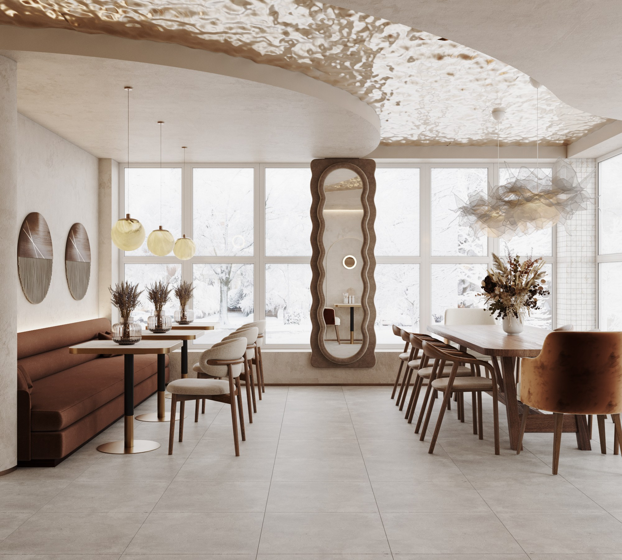 Проект Кафе #2. Интерьерная 3D Визуализация