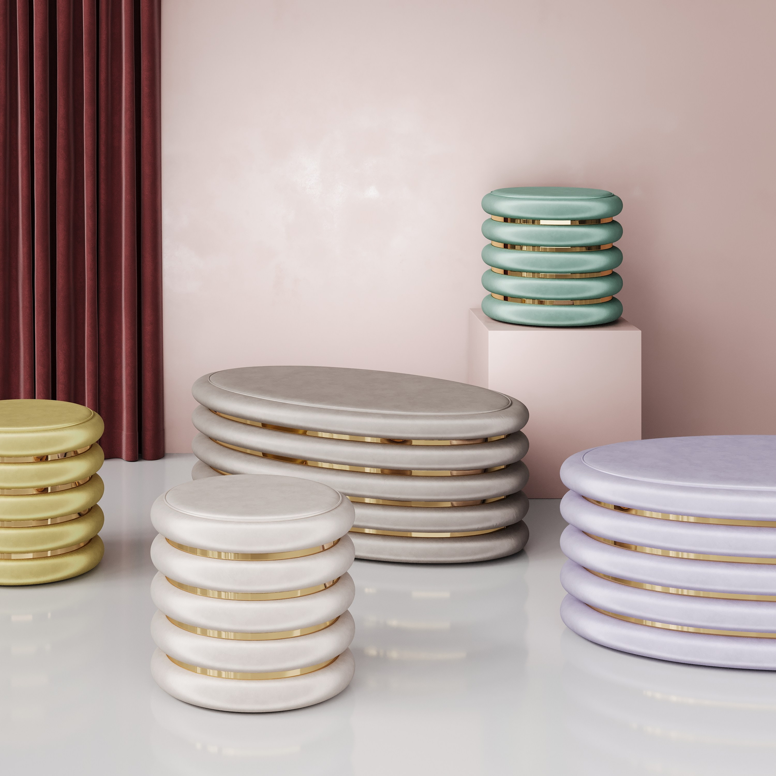 Пуфы VEEVO | 3D-визуализация и моделирование. 3D-Визуализатор Алёна Сулохина