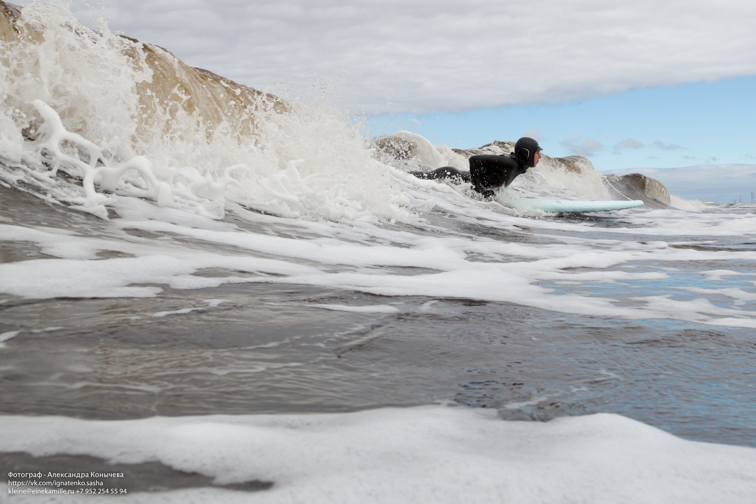 Серфинг на Белом море. Репортаржный фотограф в Архангельске Александра Конычева