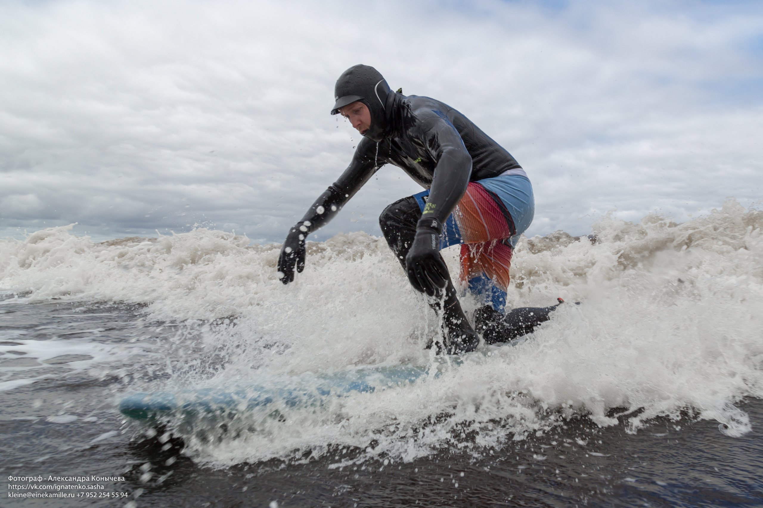 Серфинг на Белом море. Репортаржный фотограф в Архангельске Александра Конычева
