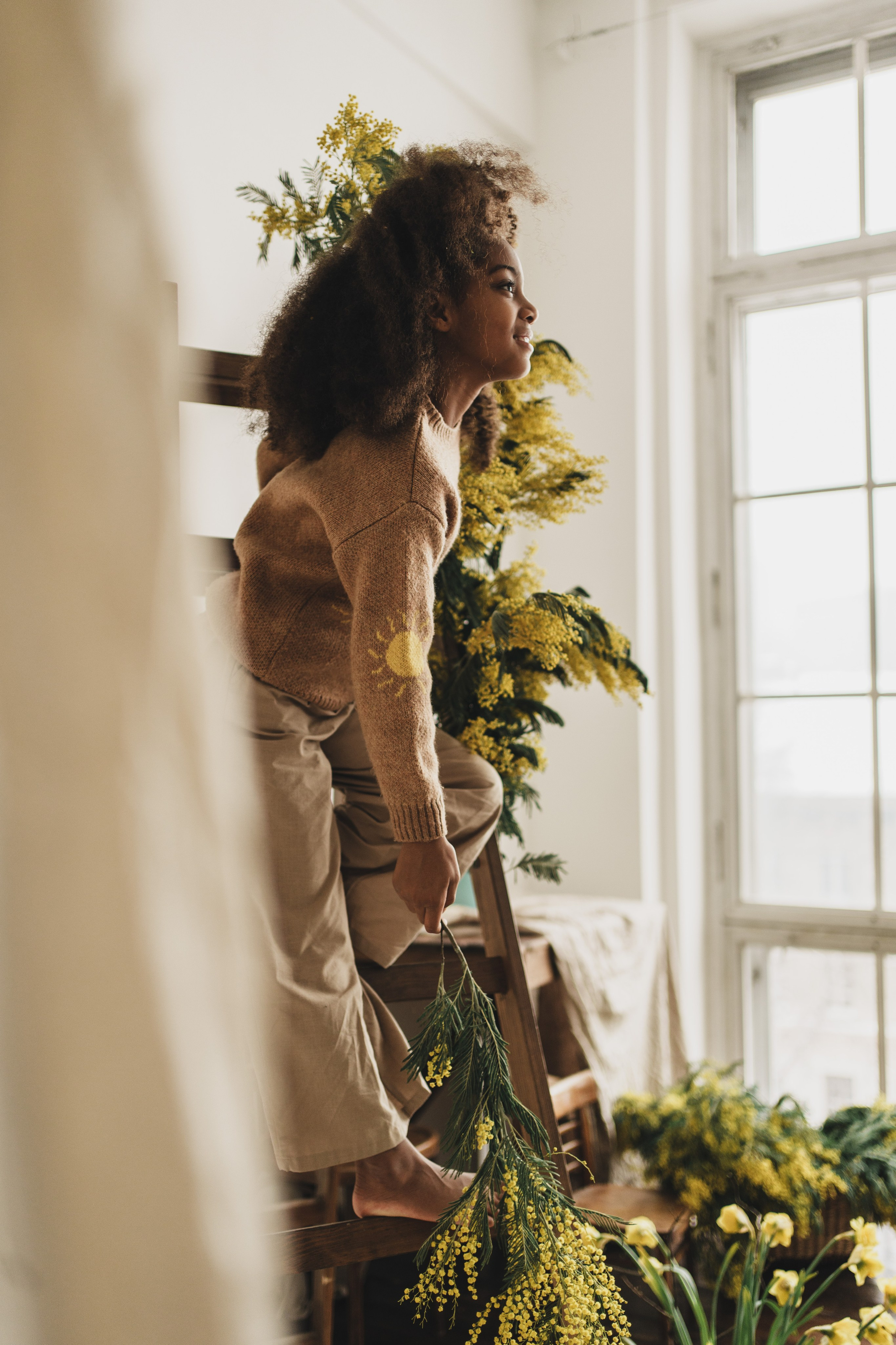Девочки в мимозе. Семейный и детский фотограф и видеограф в Москве, Серпухове и Тарусе Валерия Сорокина