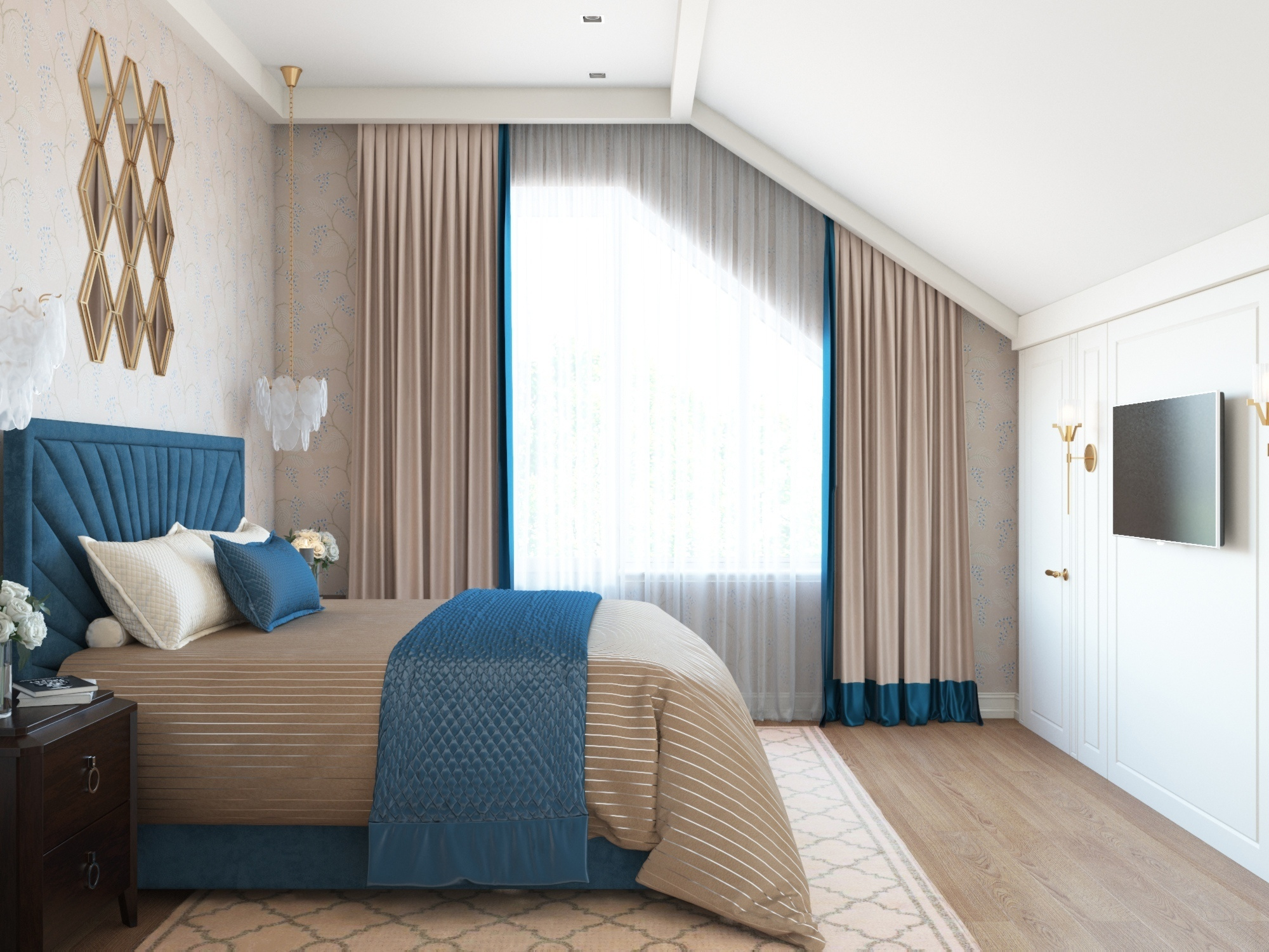 Дизайн интерьеров мансарды