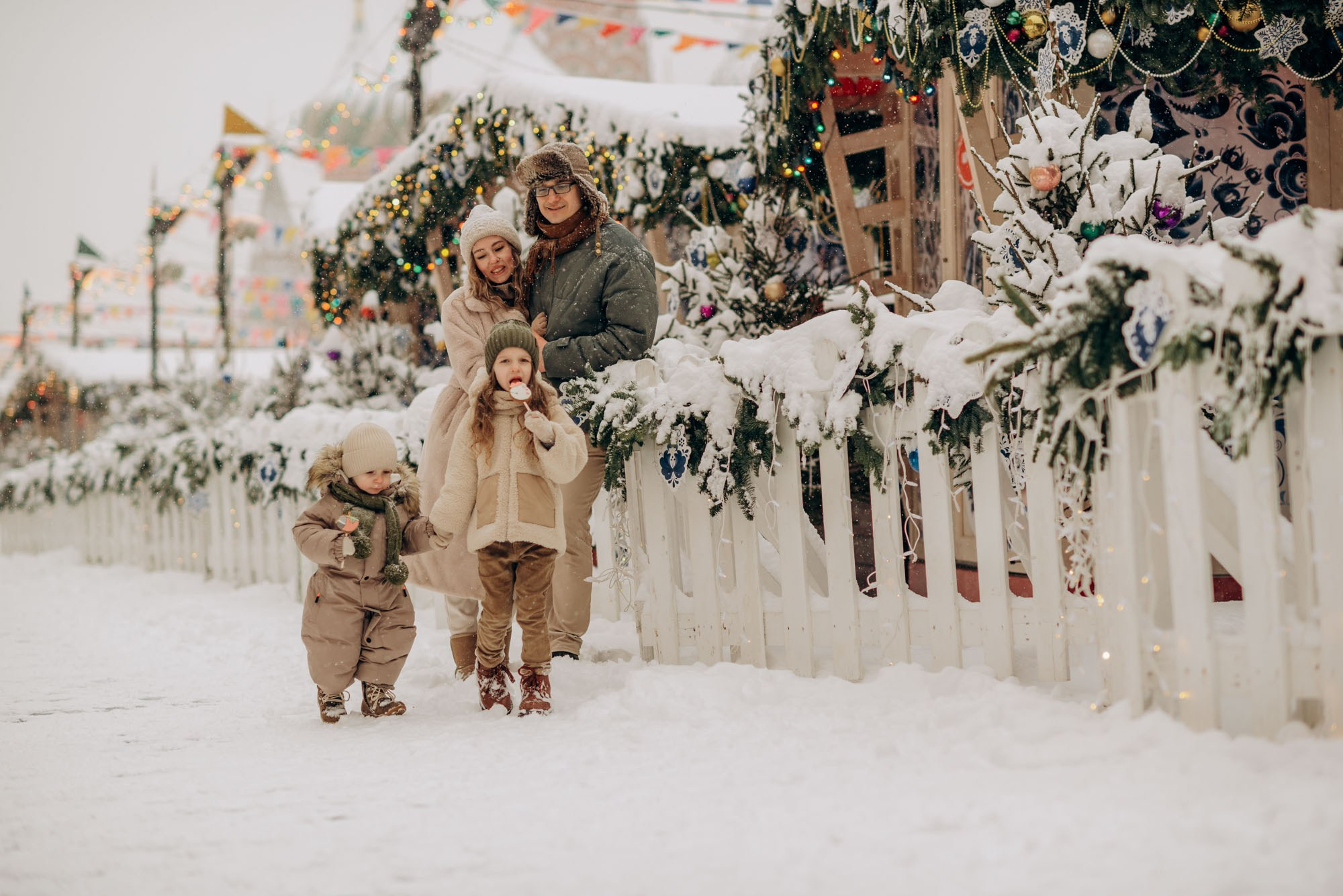 Новогодние фотосессии в центре Москвы. Семейный фотограф в Домодедово и Москве Елена Пичугина