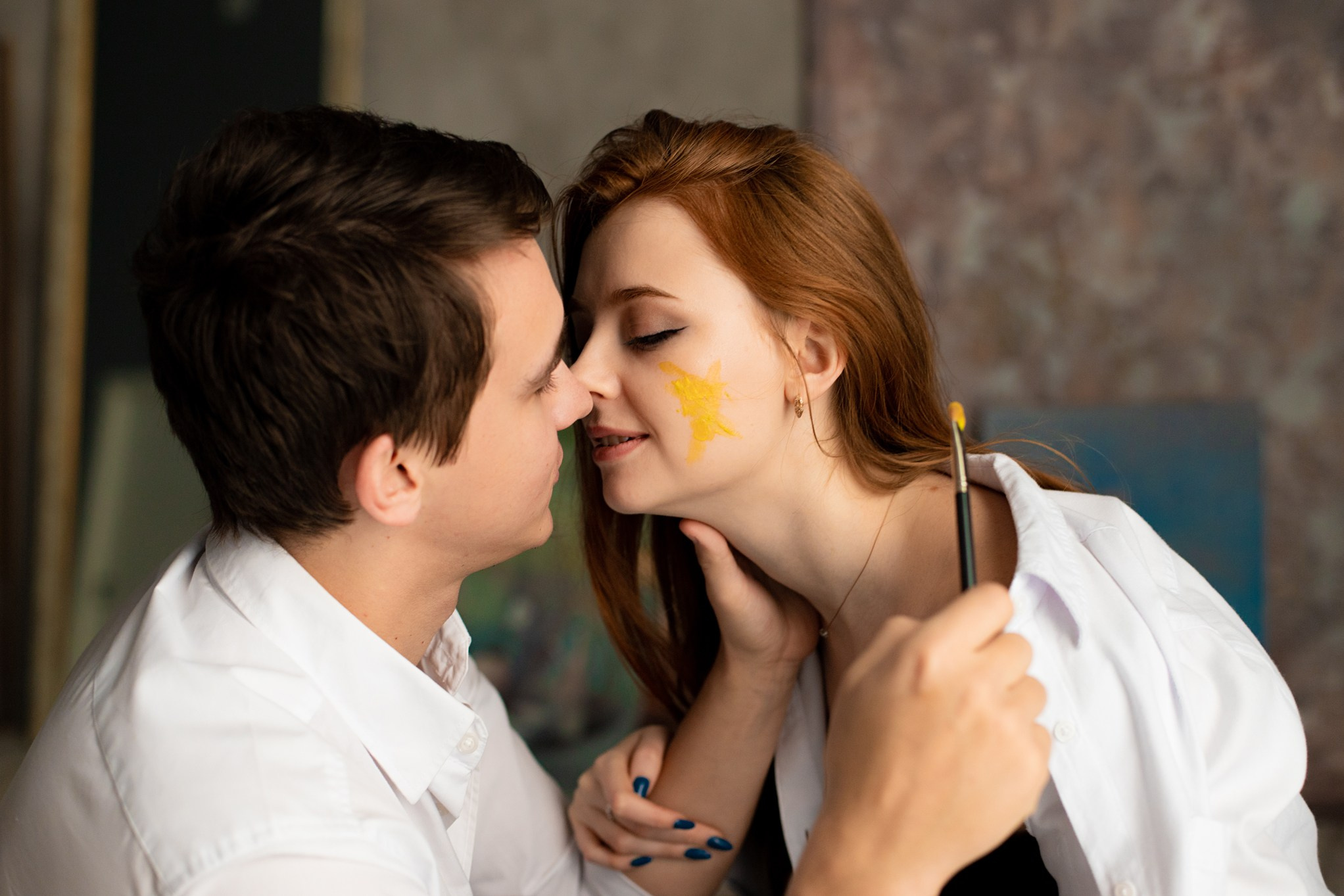 Юлия и Андрей. Идея с красками. Фотограф Белгород