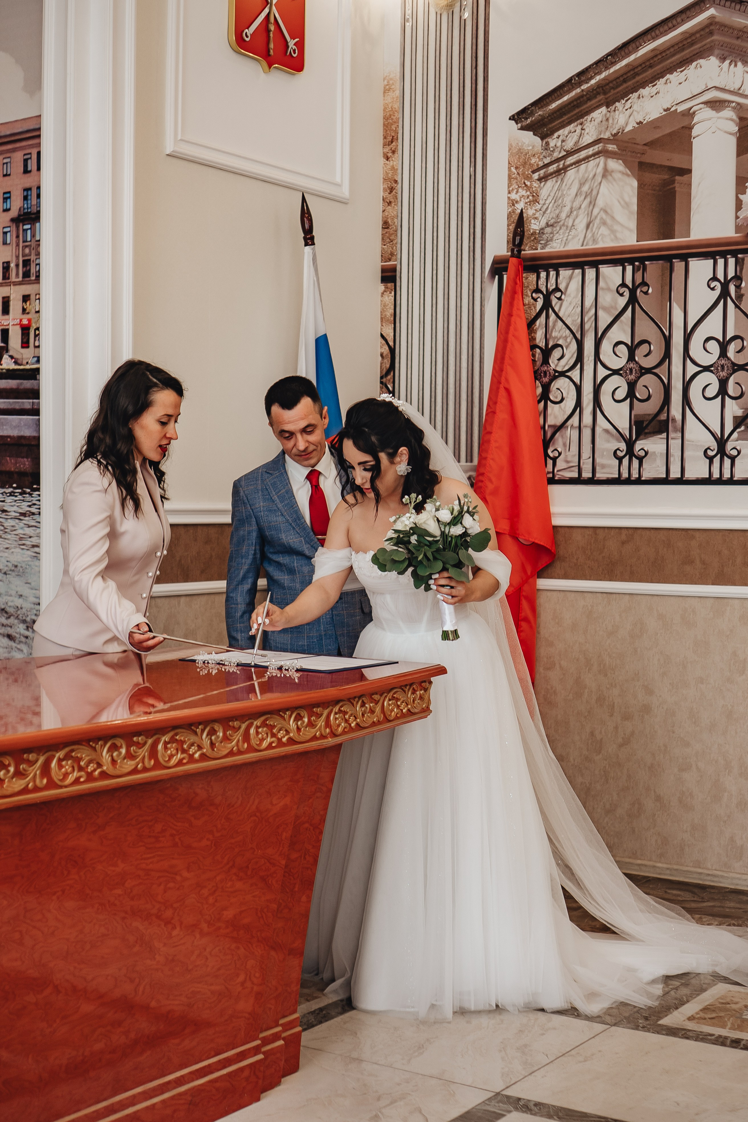 СВАДЕБНАЯ СЬЕМКА В ЗАГСЕ НА МОСКОВСКОМ ПРОСПЕКТЕ. Профессиональный фотограф, Санкт-Петербург — Виктория Богомолова