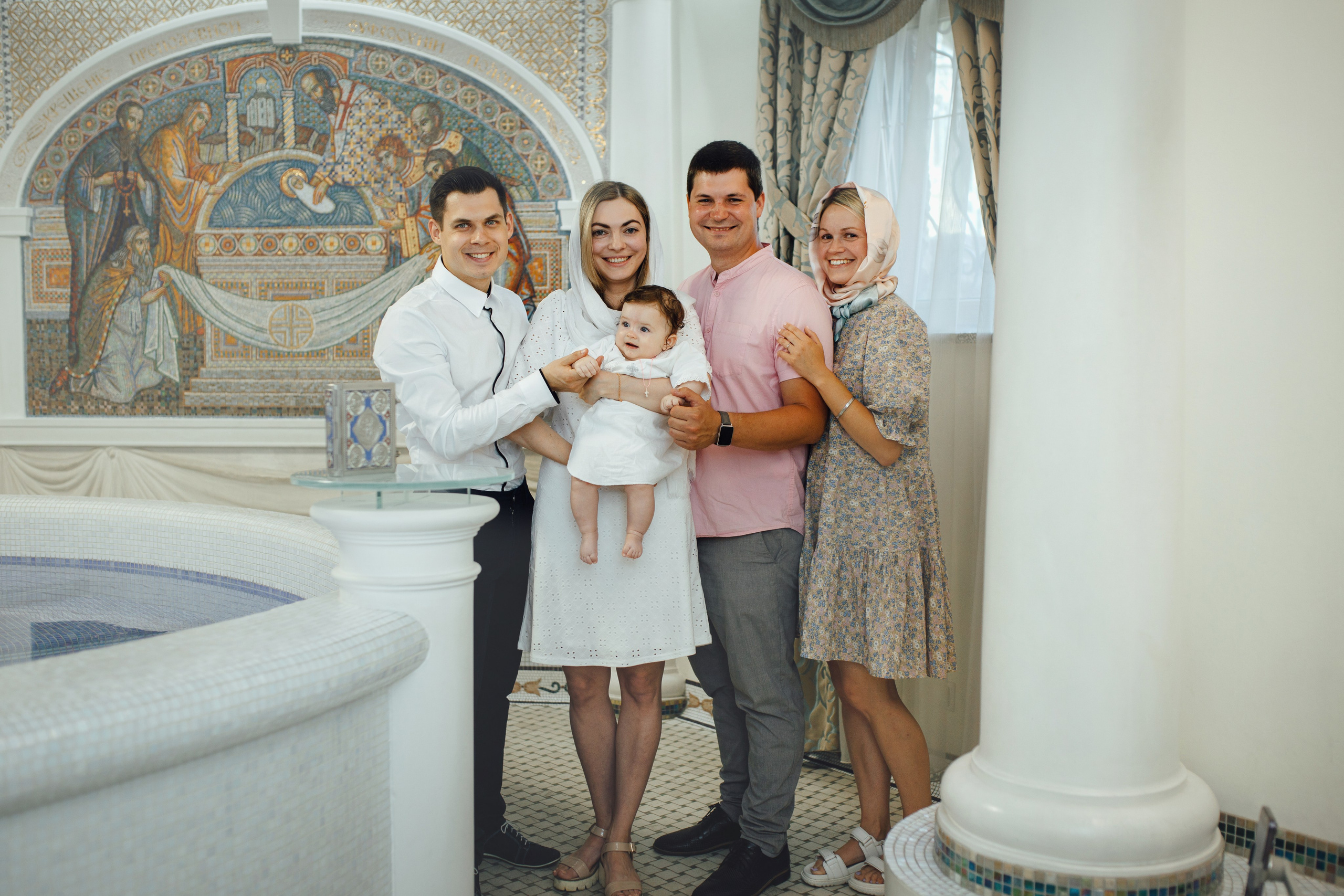 Крещение Аделины, храм Святой Троицы, июль 2024