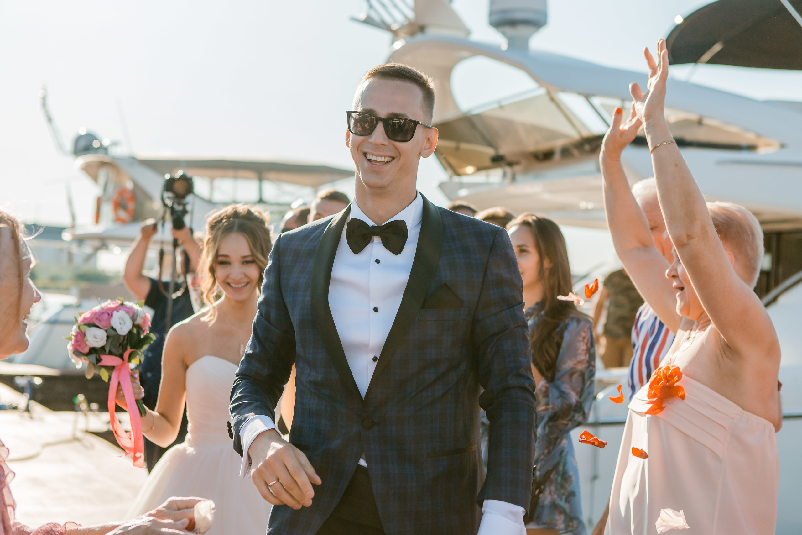 Татьяна и Сергей. Яхт-клуб «Адмирал». Видеосъемка свадеб. Видеооператор на свадьбу в Москве