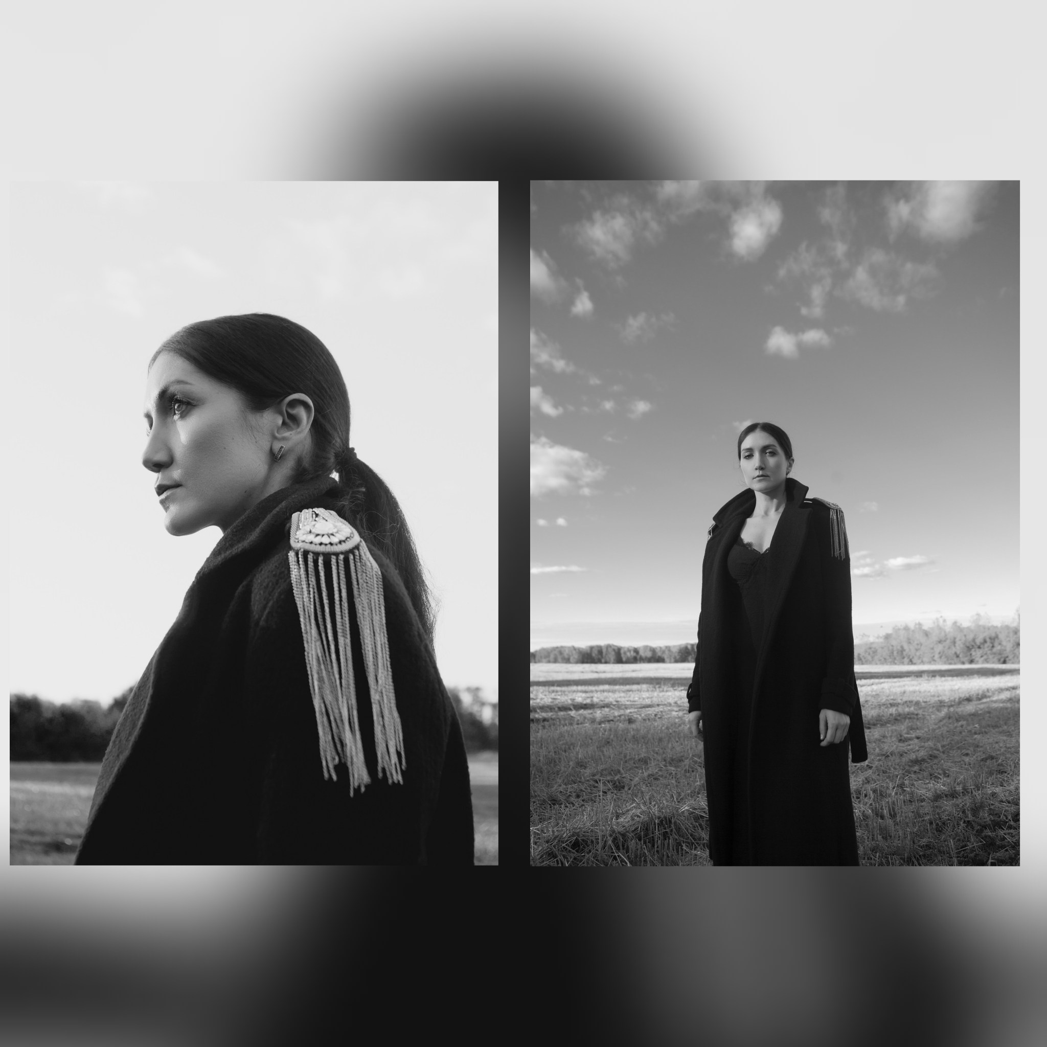 девушка с эполетами в стразах