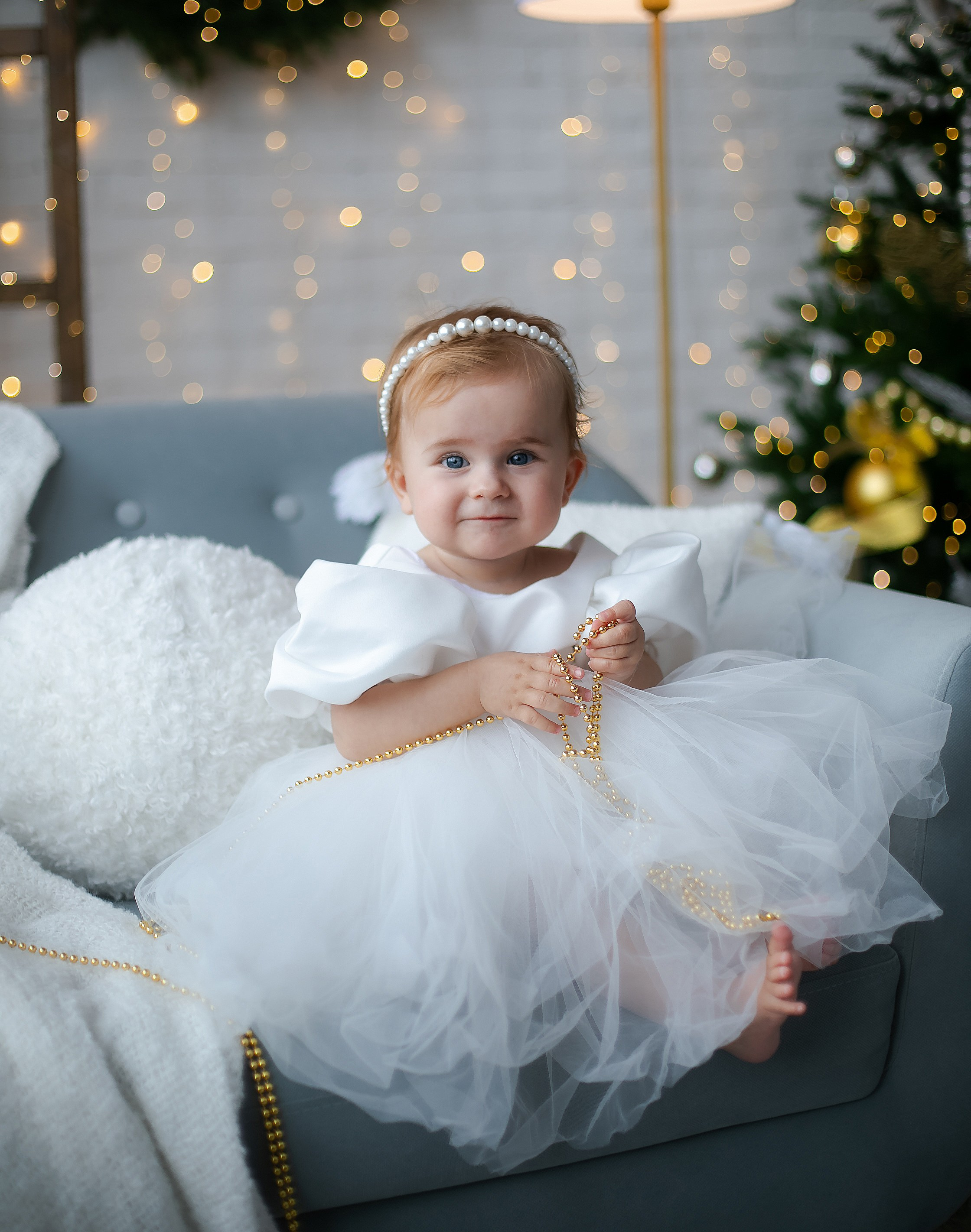 Платье белое Размер 2-3 года