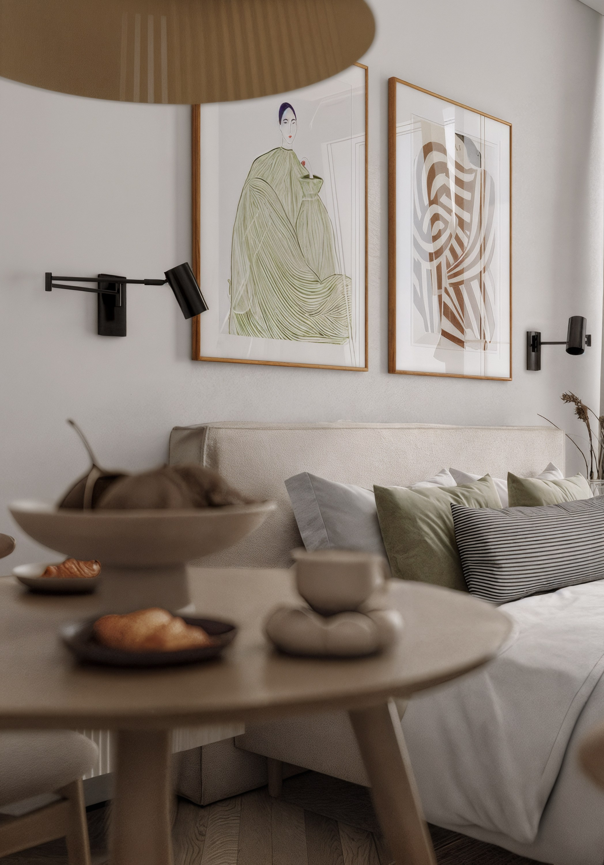 Апартаменты в Нижнем Новгороде, 2024. 3D визуализация интерьера и архитектурной среды