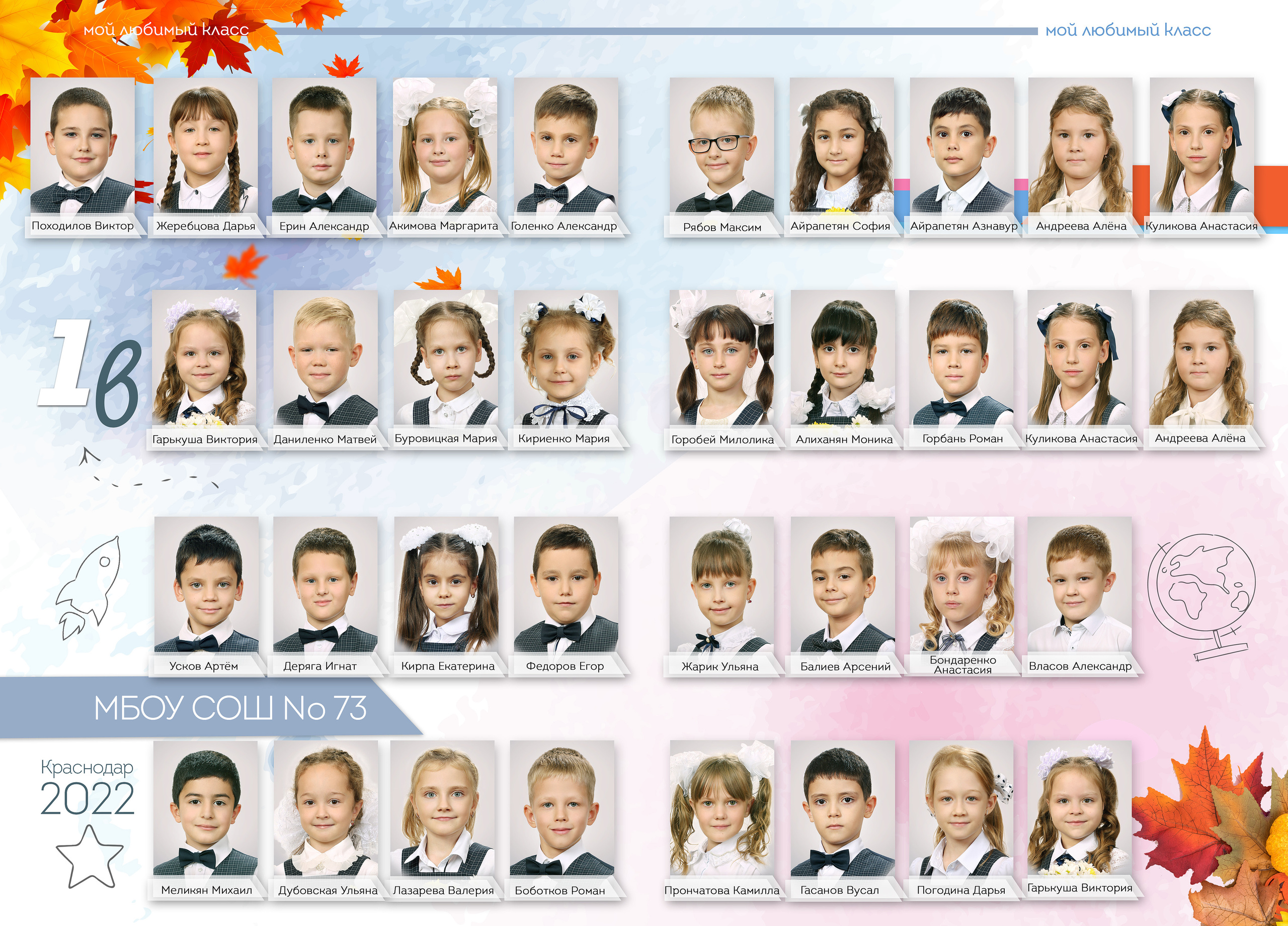 1-й класс. Выпускные альбомы в Краснодаре