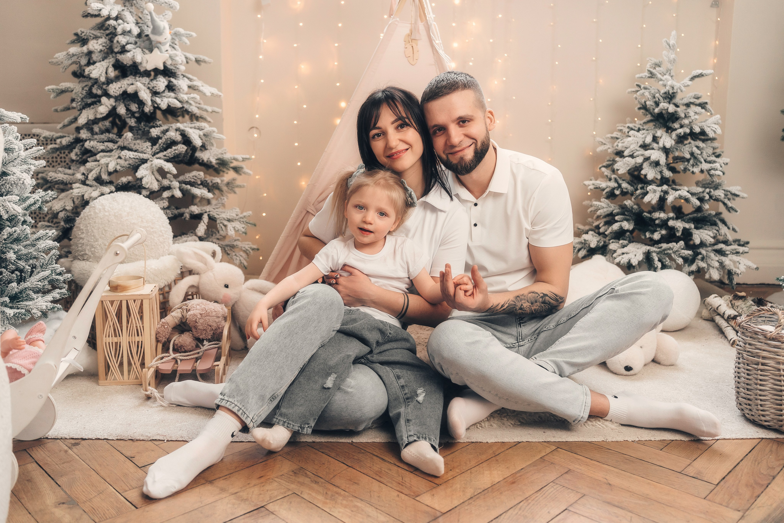 Семейная новогодняя фотосессия.