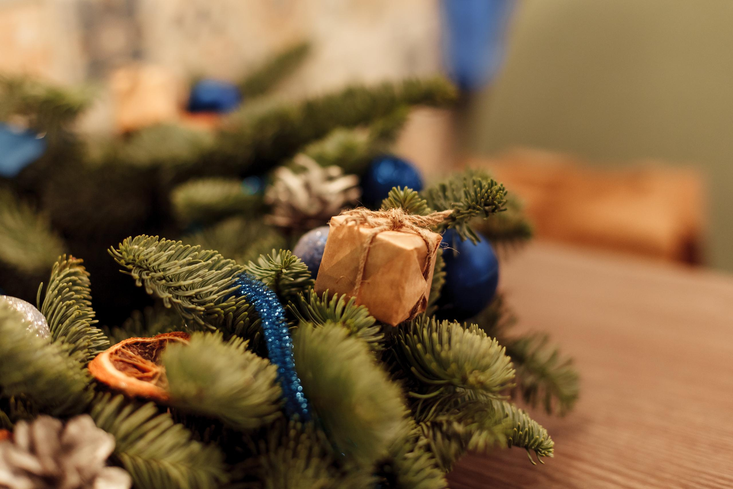 Новогодний венок. Флорист Маргарита Гладкова