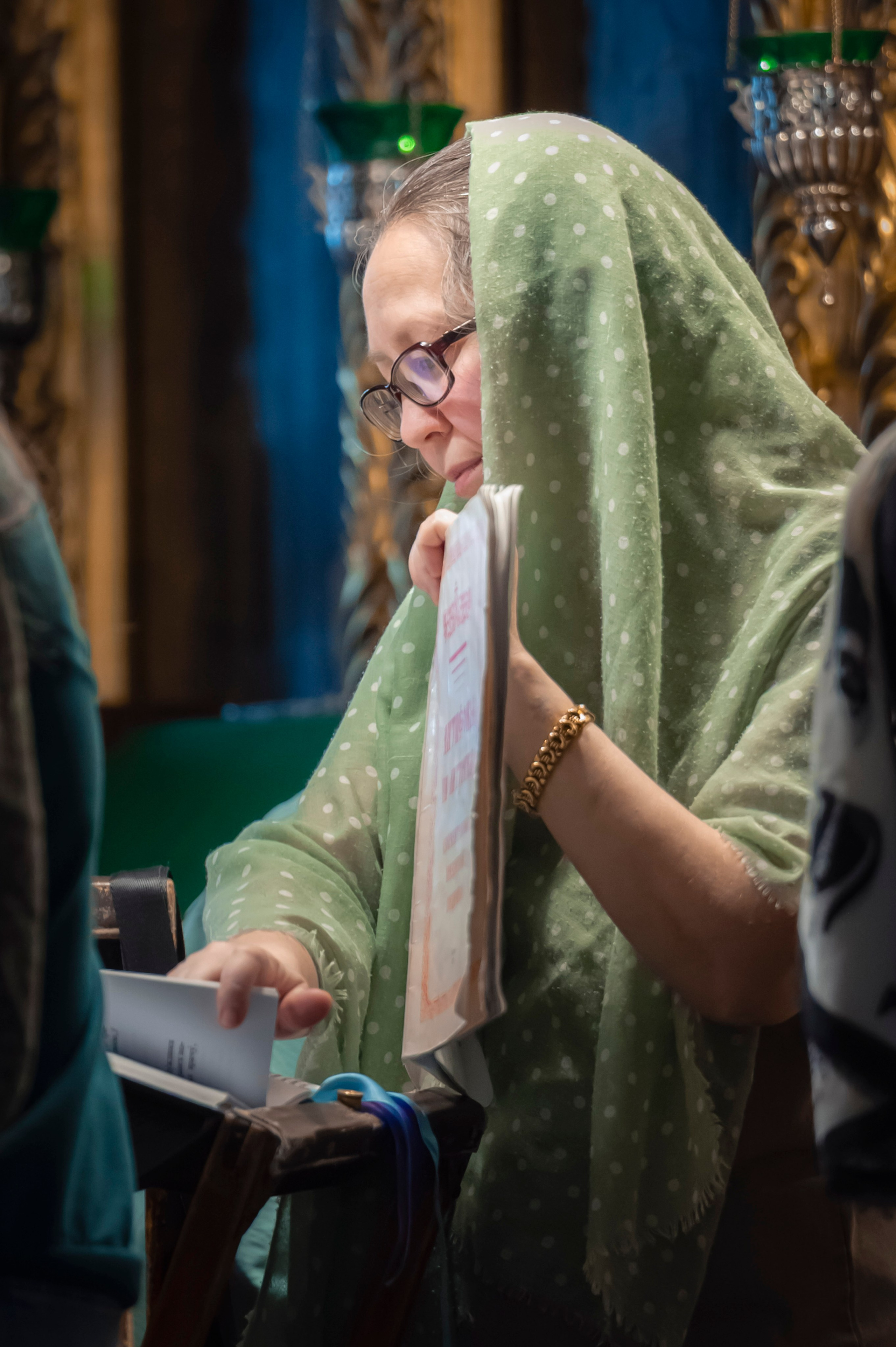 Богородский Храм. Всенощное бдение. Освящение верб. Антон и Татьяна Денисенко — В храме