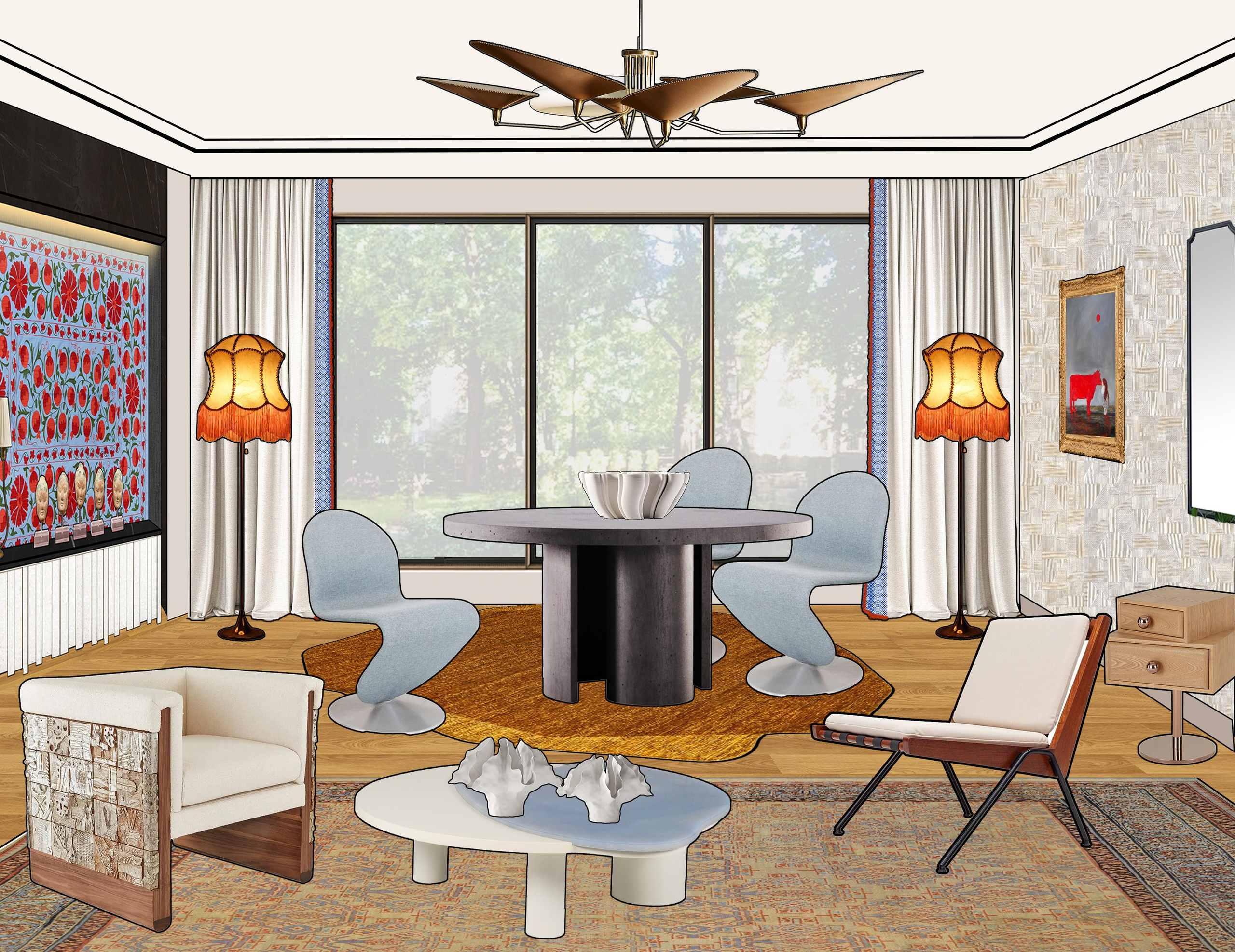 Various projects for decorating individual rooms. SHAIMERDINOVA INTERIORS