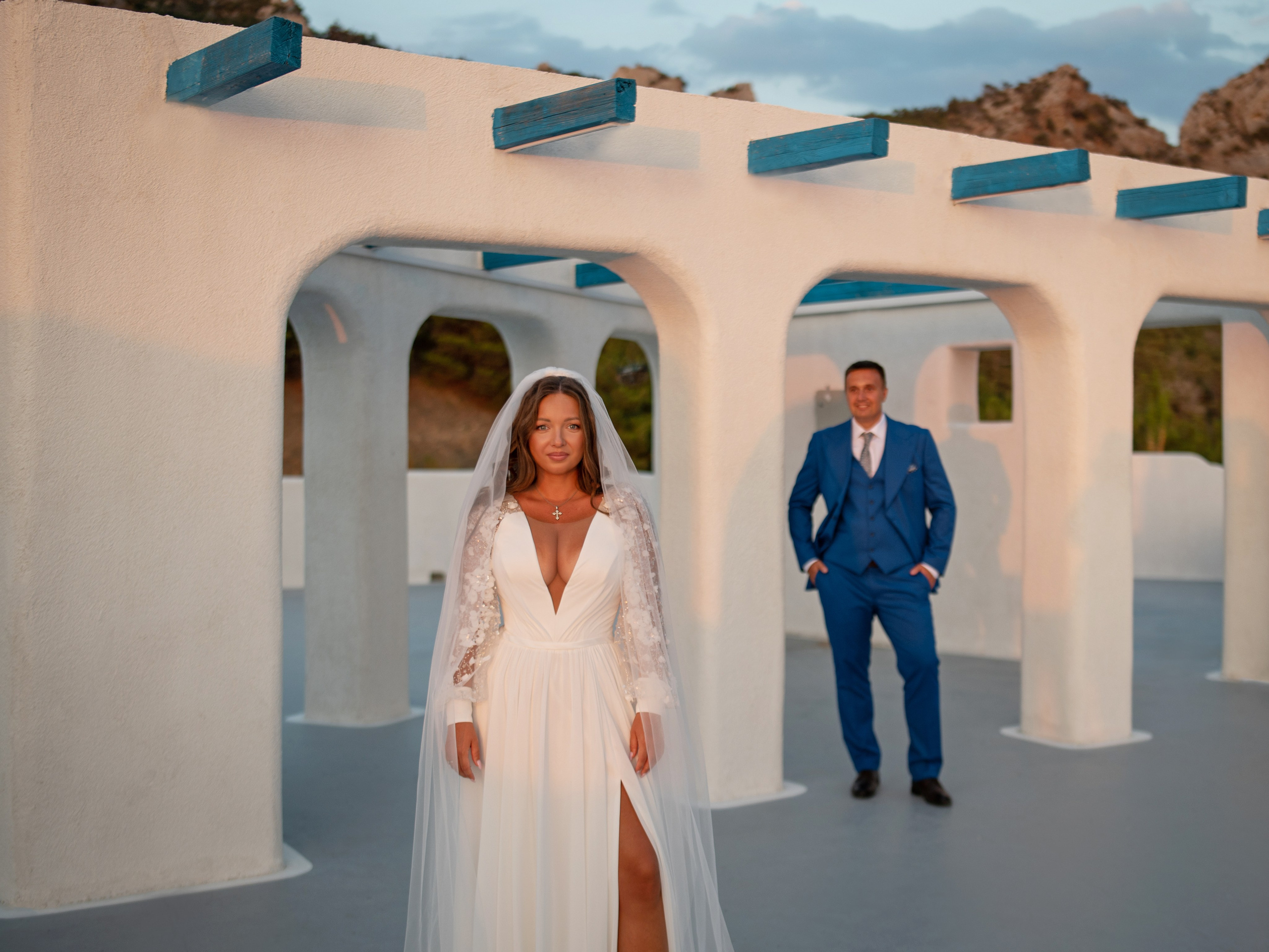 примеры свадебный фото на Санторини