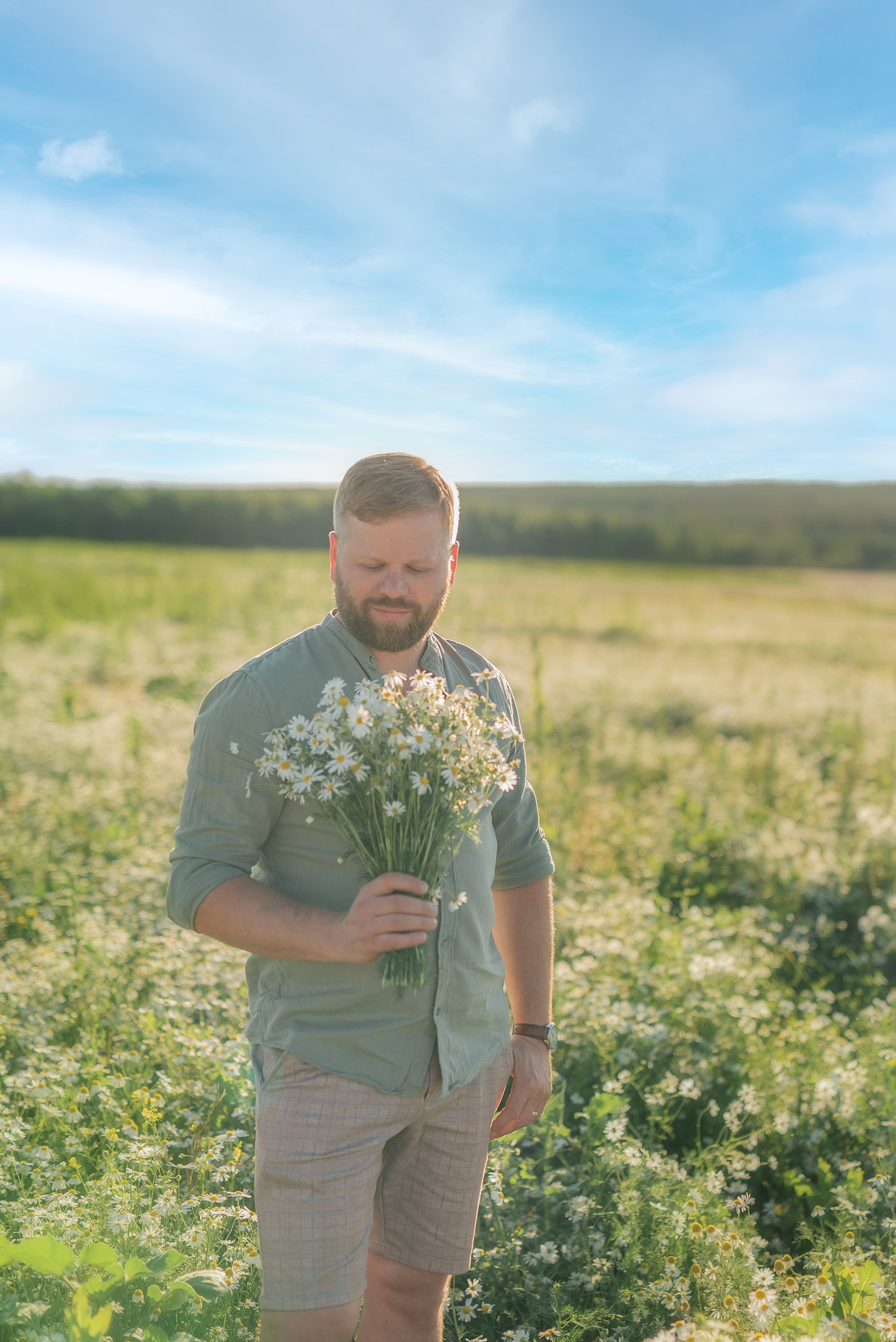 Фотосессия в ромашковом поле. Семейный, детский фотограф в Воронеже Анна Никитина