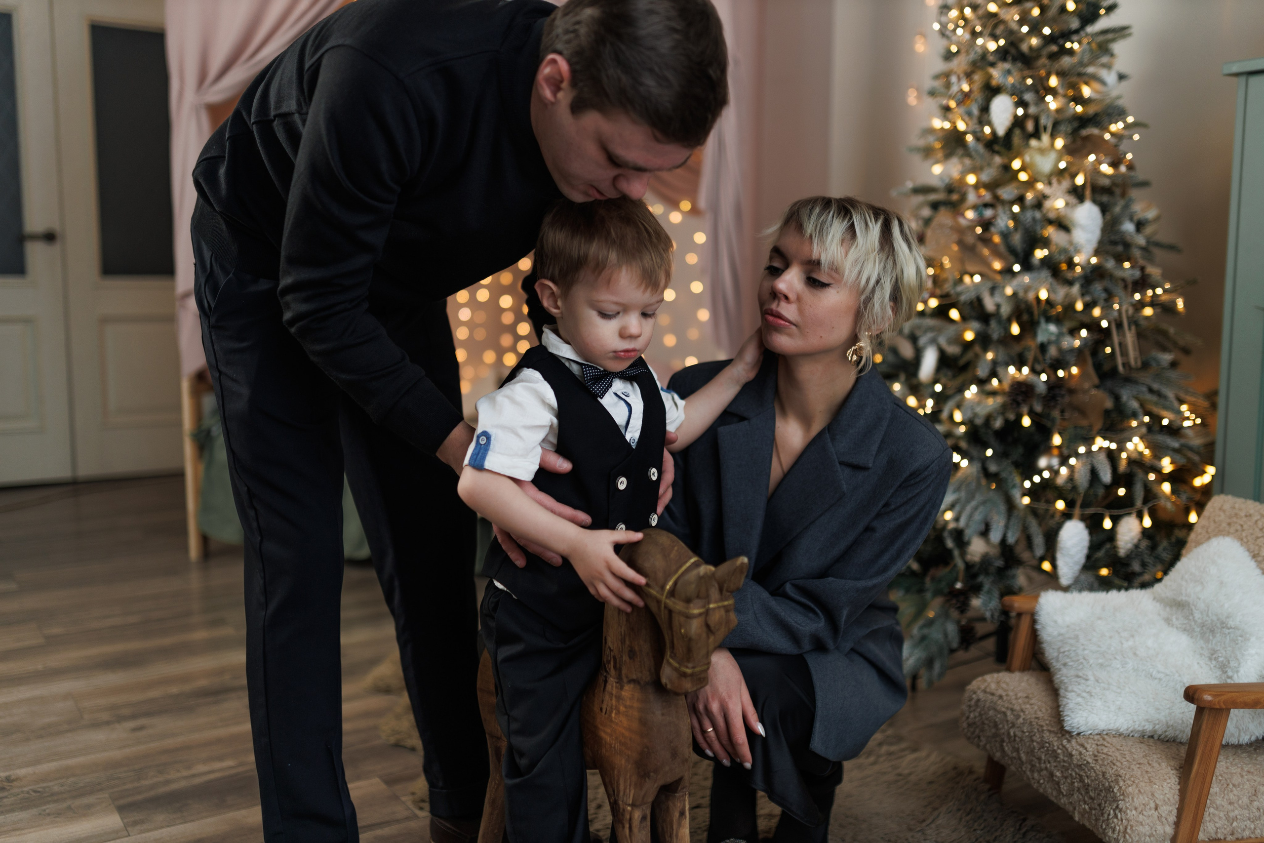 Вера, Саша и Тимоша. Новый год!. Ксения Шакирова. Фотограф в Воронеже