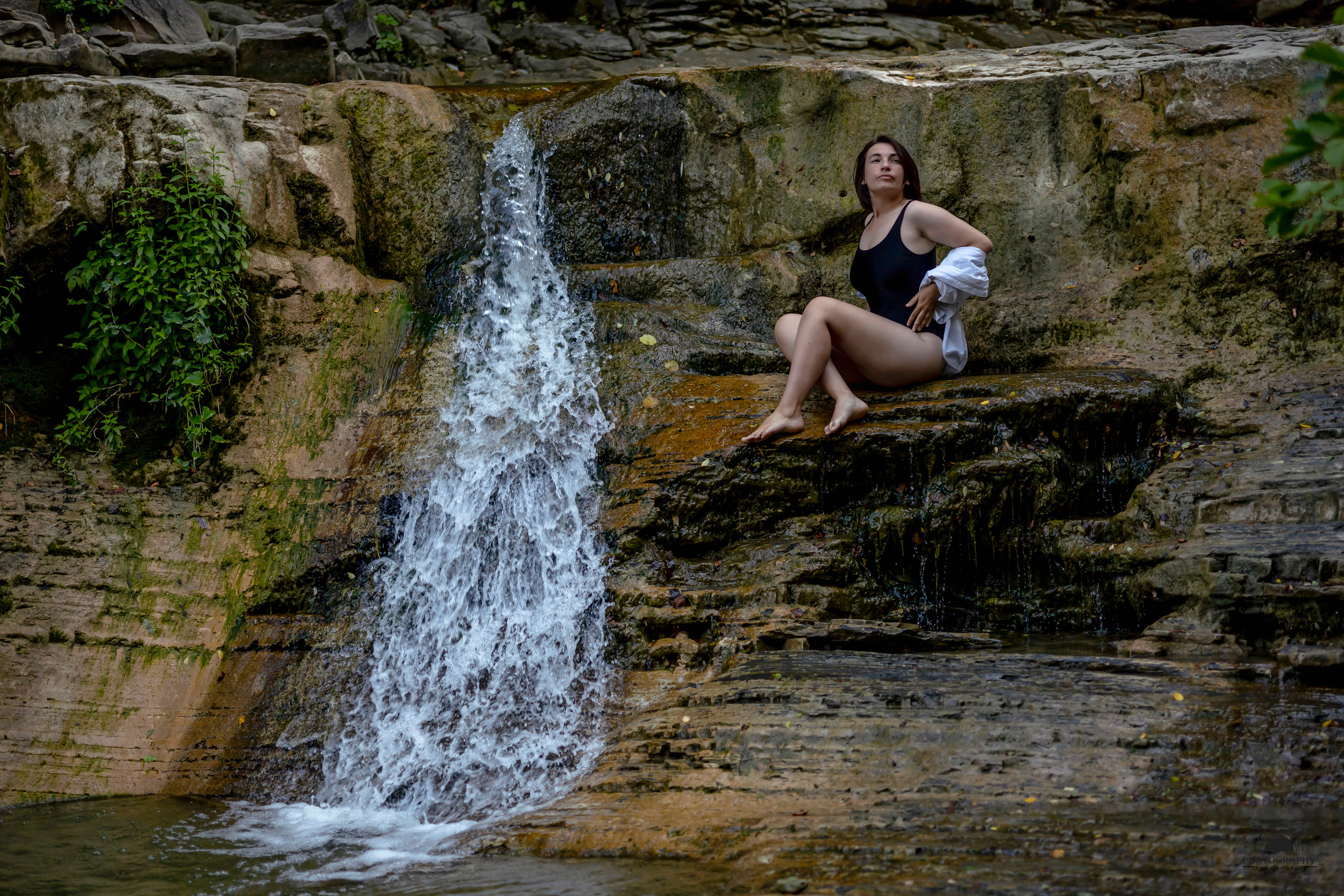 Утро на водопаде. Семейный и портретный фотограф в Геленджике Любовь Бодрова