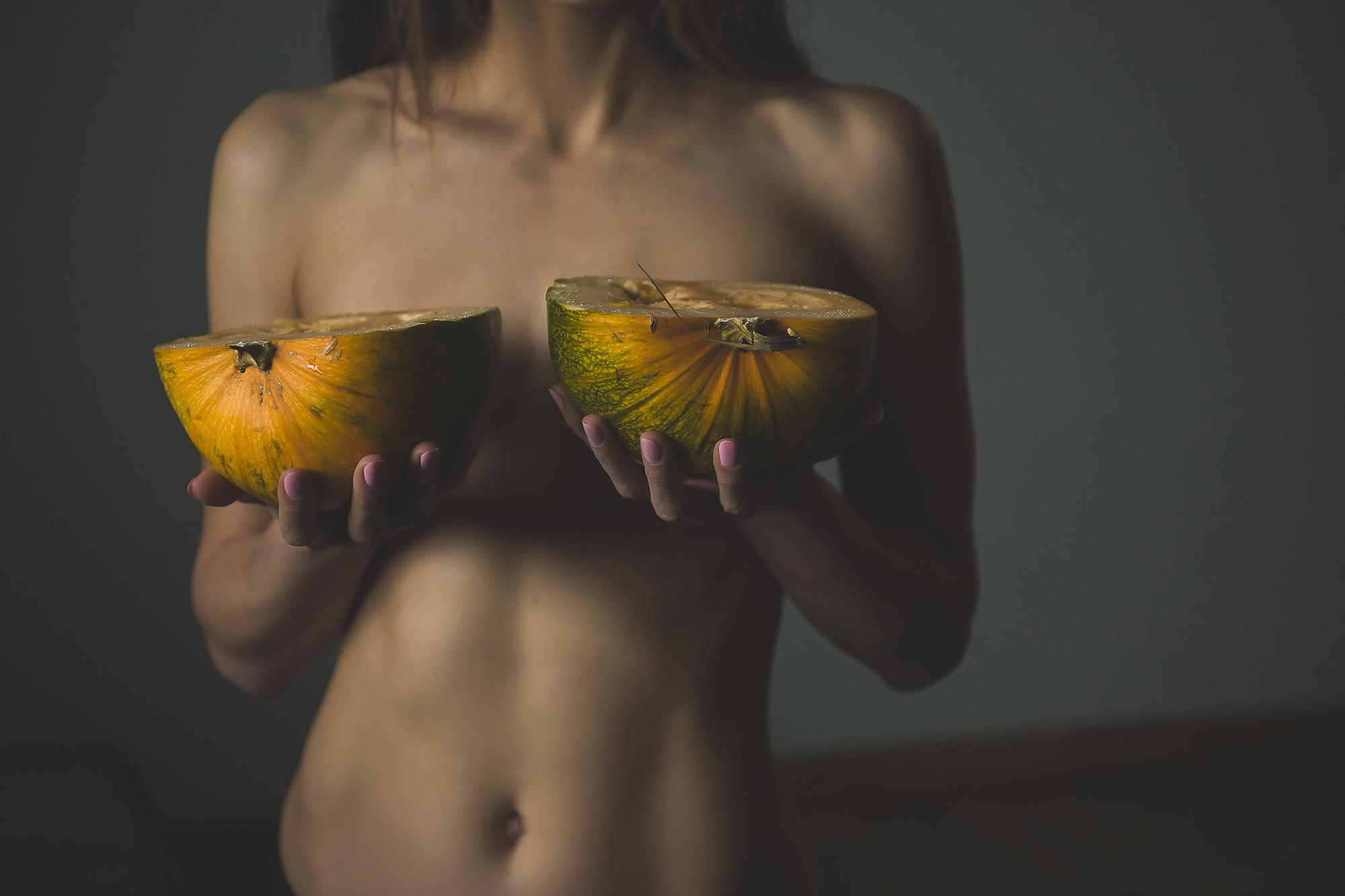 девушка с тыквой. осенняя съёмка