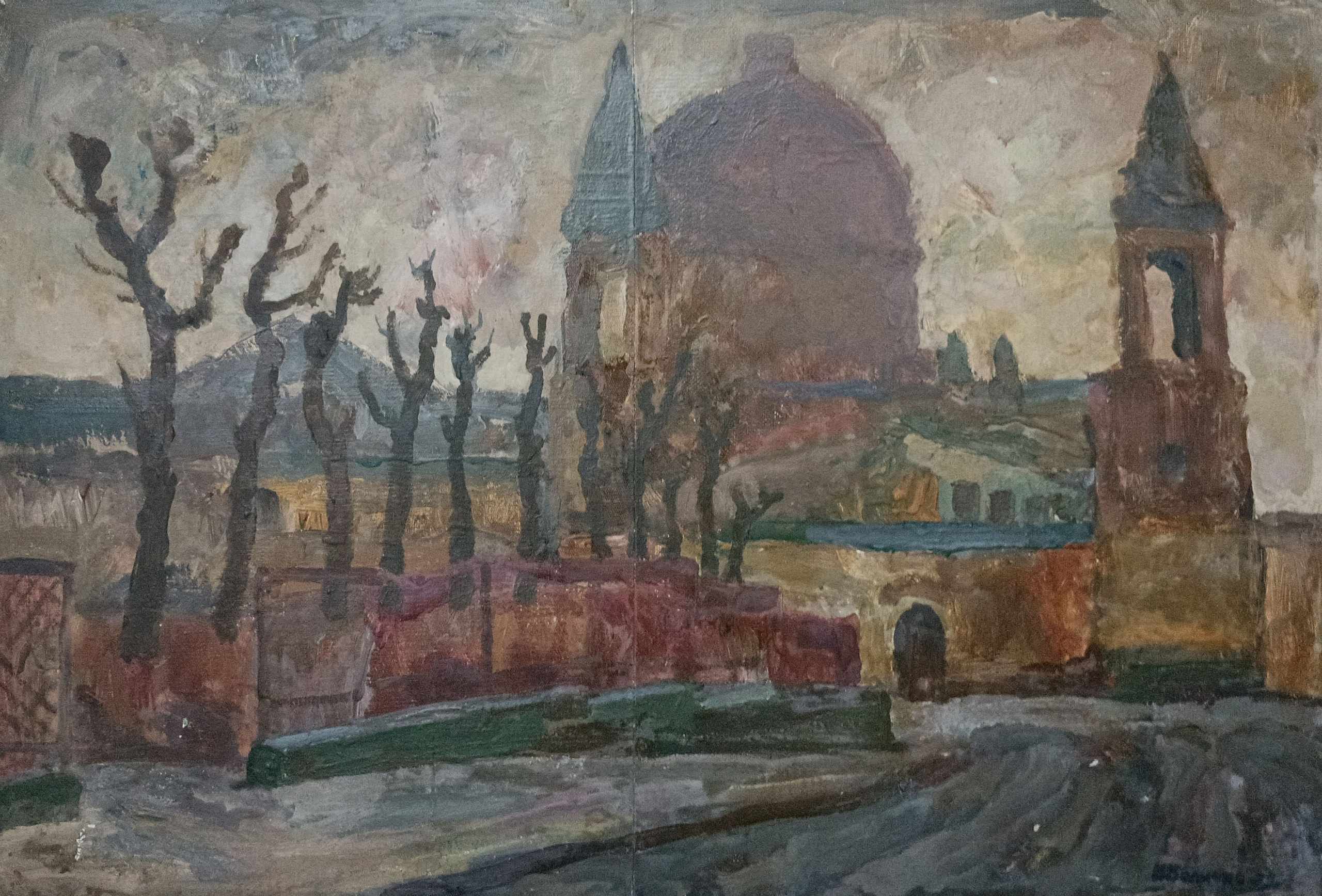 «В Старосадском переулке» 1979 год. Художник Величко Вадим Семёнович