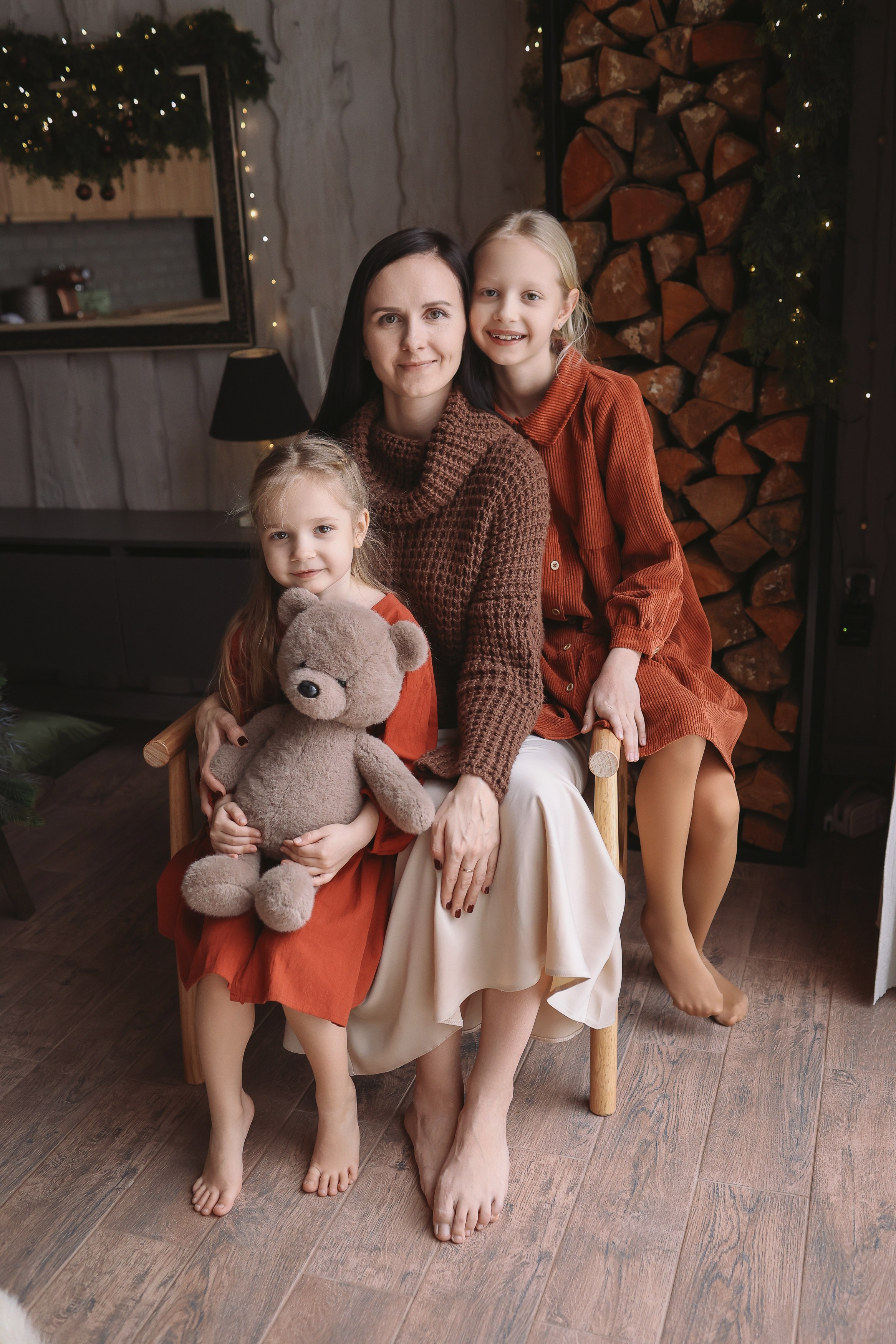 Новогодняя традиция Лиза Игорь Ариша и Машенька. Фотограф Владимир Москва