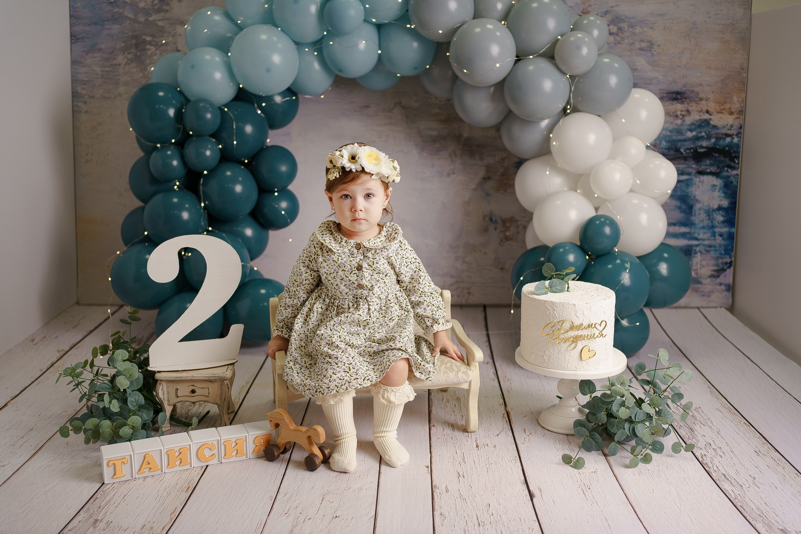 Шары к тарифу «годик эксклюзив». Фотограф новорожденных в г. Павлово Беспалова Екатерина