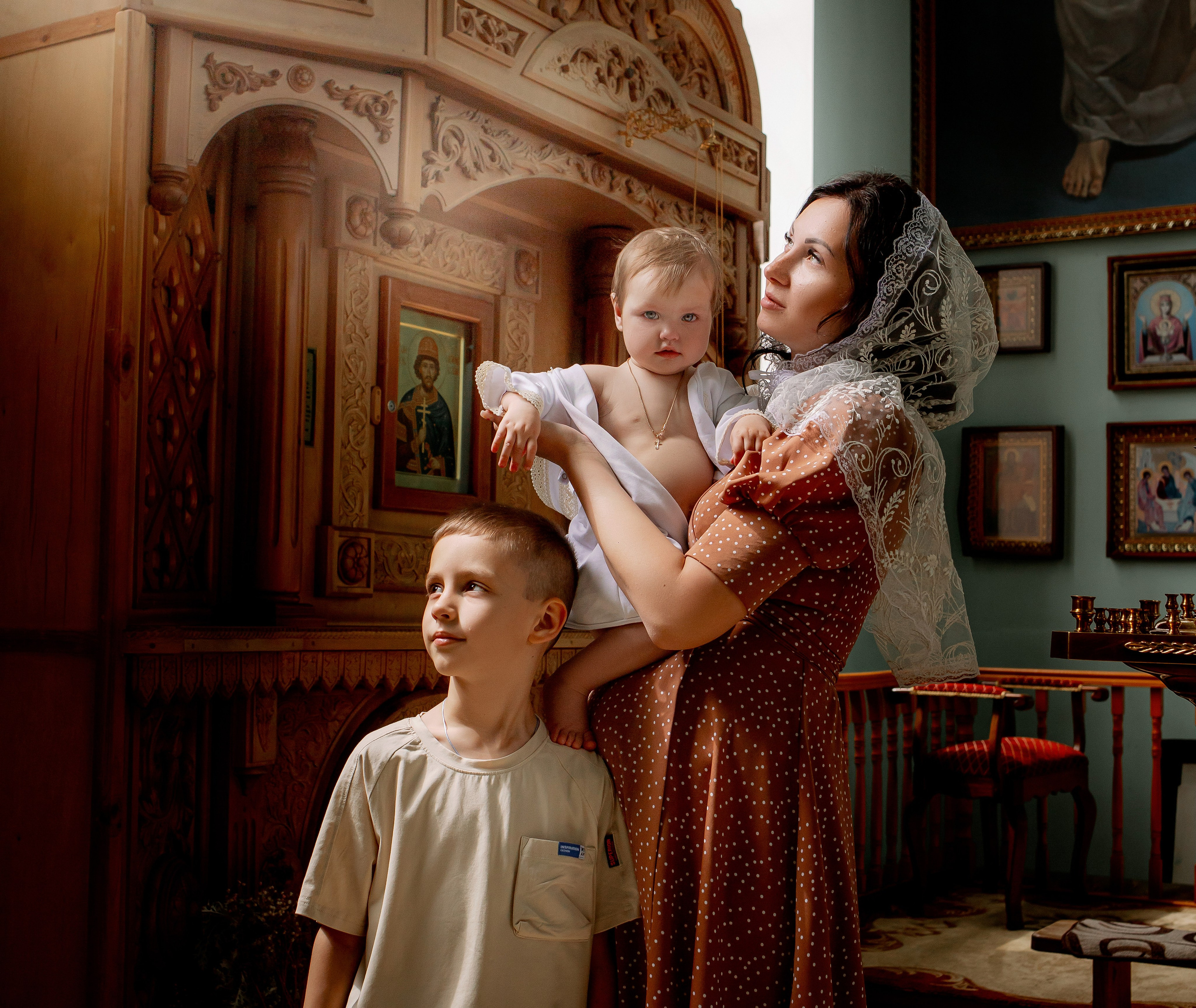 Крещение. Город Гулькевичи. Свято-Троицкий Храм. Свадебный фотограф Кропоткин Краснодар