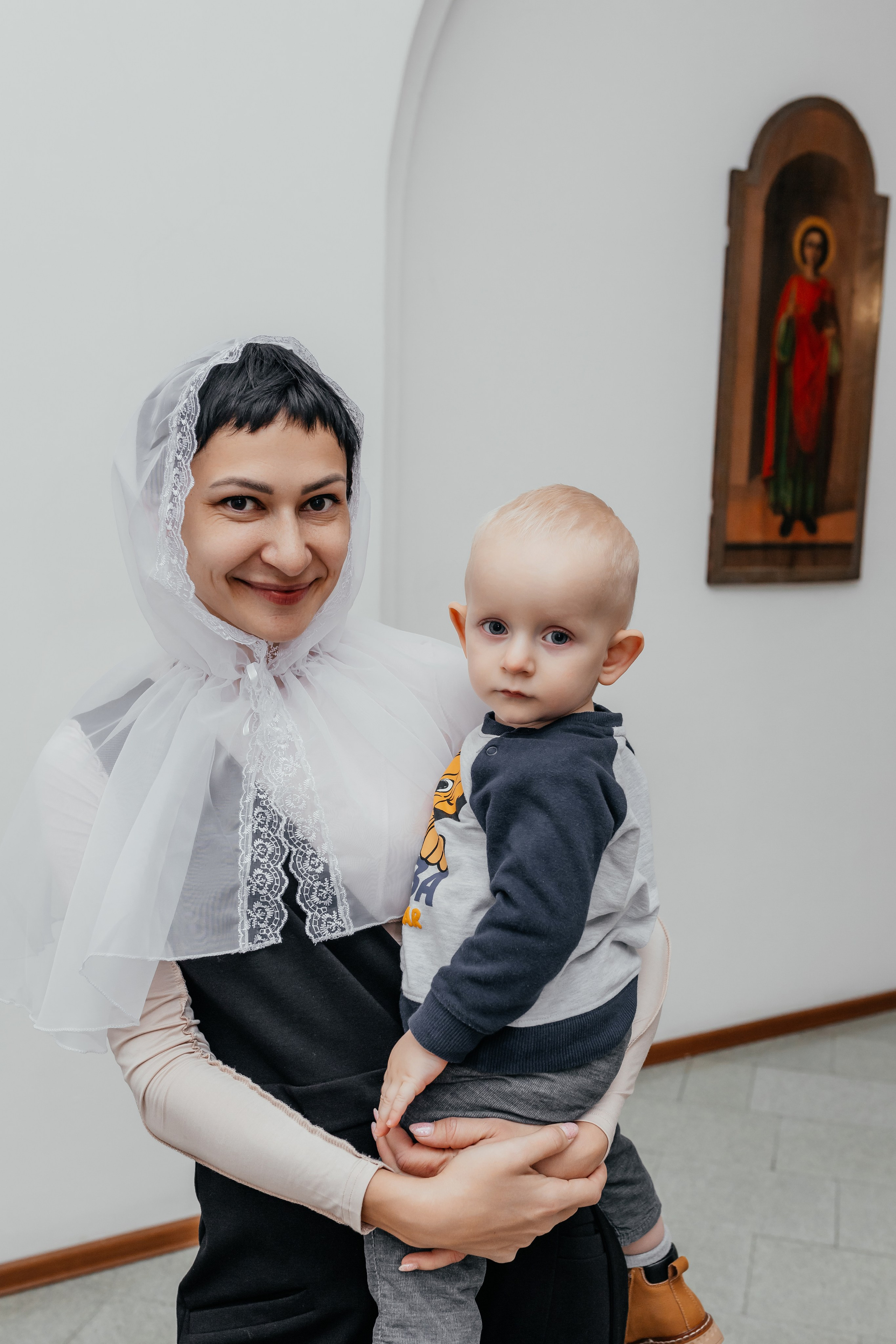 Крещение Георгий. Семейный и домашний фотограф в Москве и МО Королева Валерия