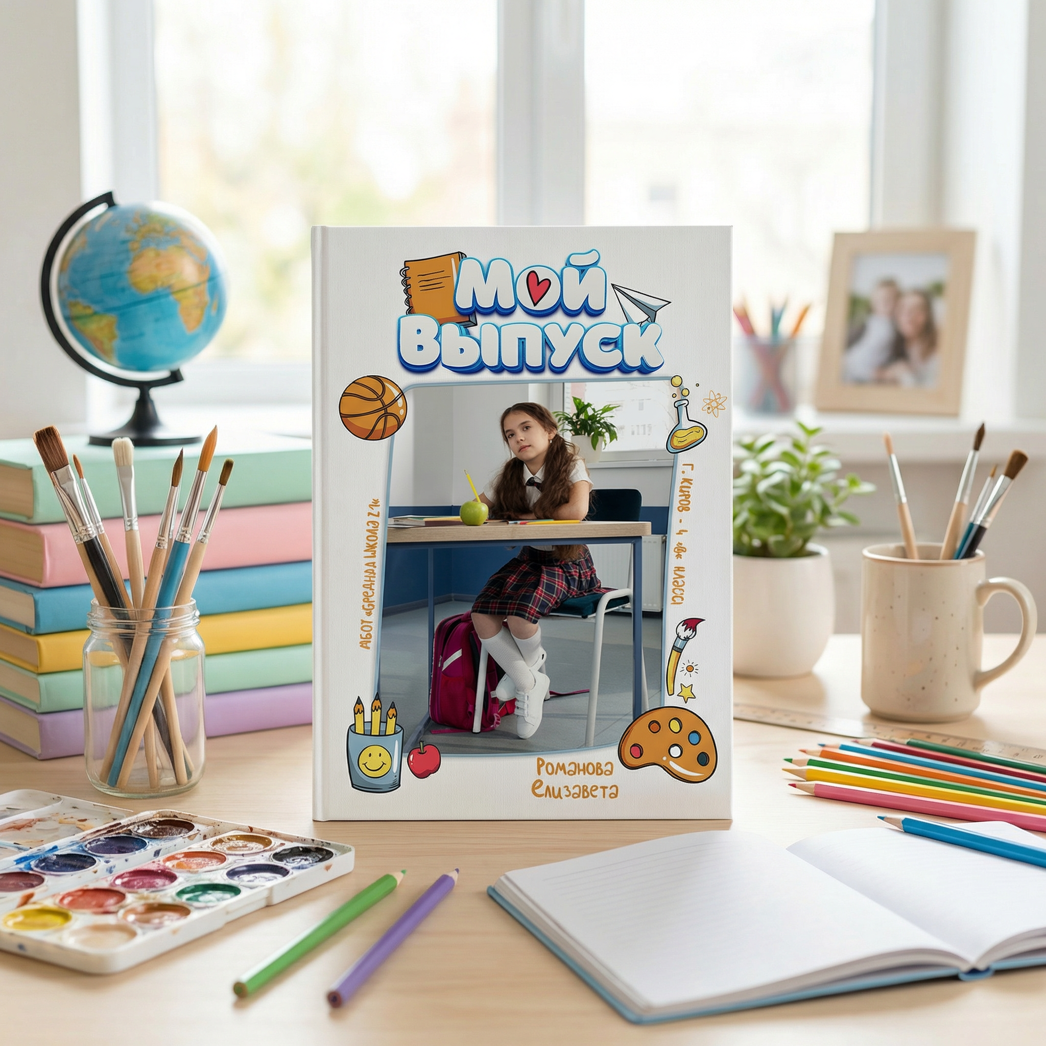 017 School II. Дизайны, psd шаблоны школьных и выпускных альбомов и обложек