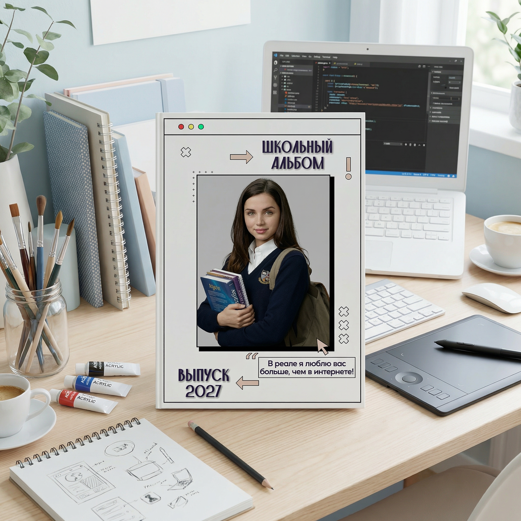 036 Internet II. Дизайны, psd шаблоны школьных и выпускных альбомов и обложек