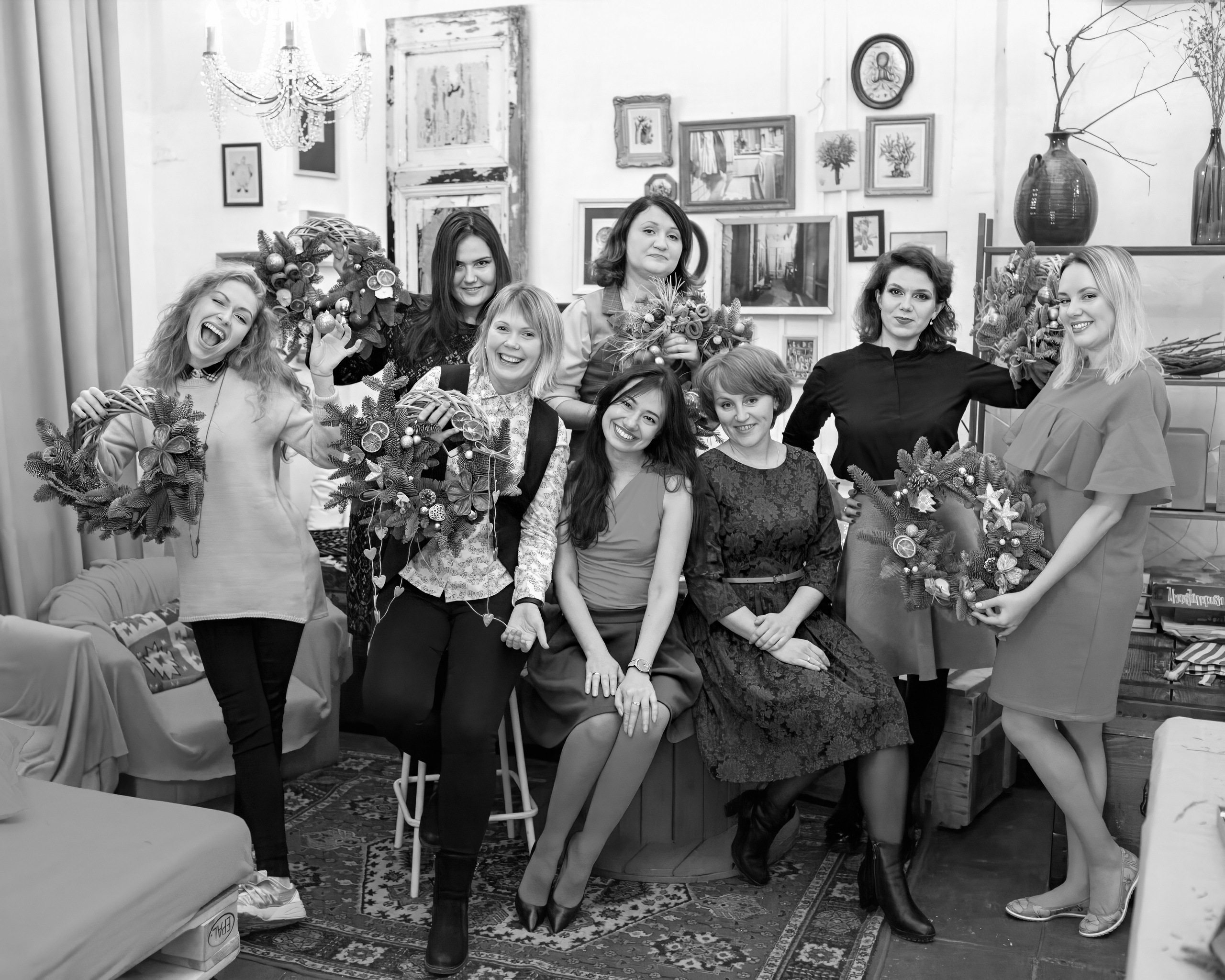 МК Рождественский венок. Семейный и детский фотограф в Москве Юлия