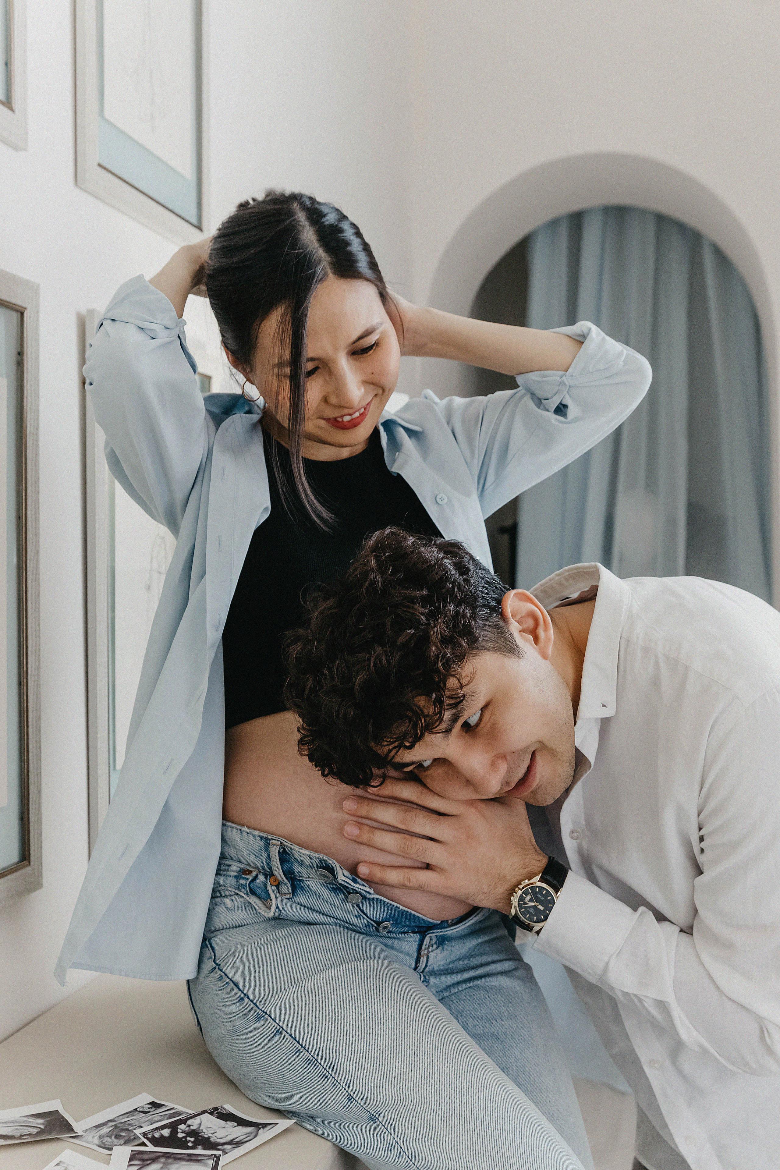 Фотосессия Мираса и Айданы в фотостудии Пространство. Свадебный, семейный и портретный фотограф в Алматы, Костанай