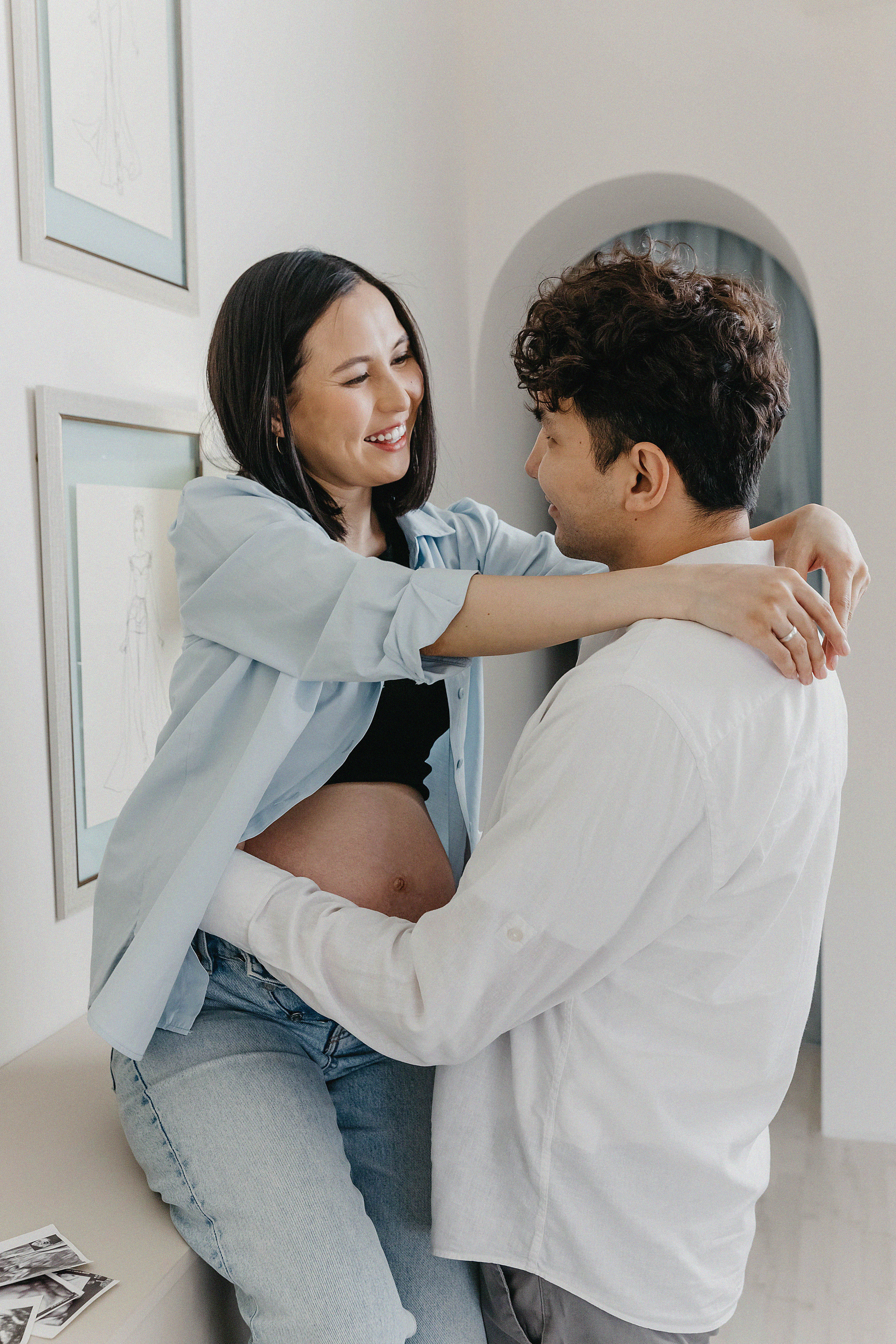 Фотосессия Мираса и Айданы в фотостудии Пространство. Свадебный, семейный и портретный фотограф в Алматы, Костанай