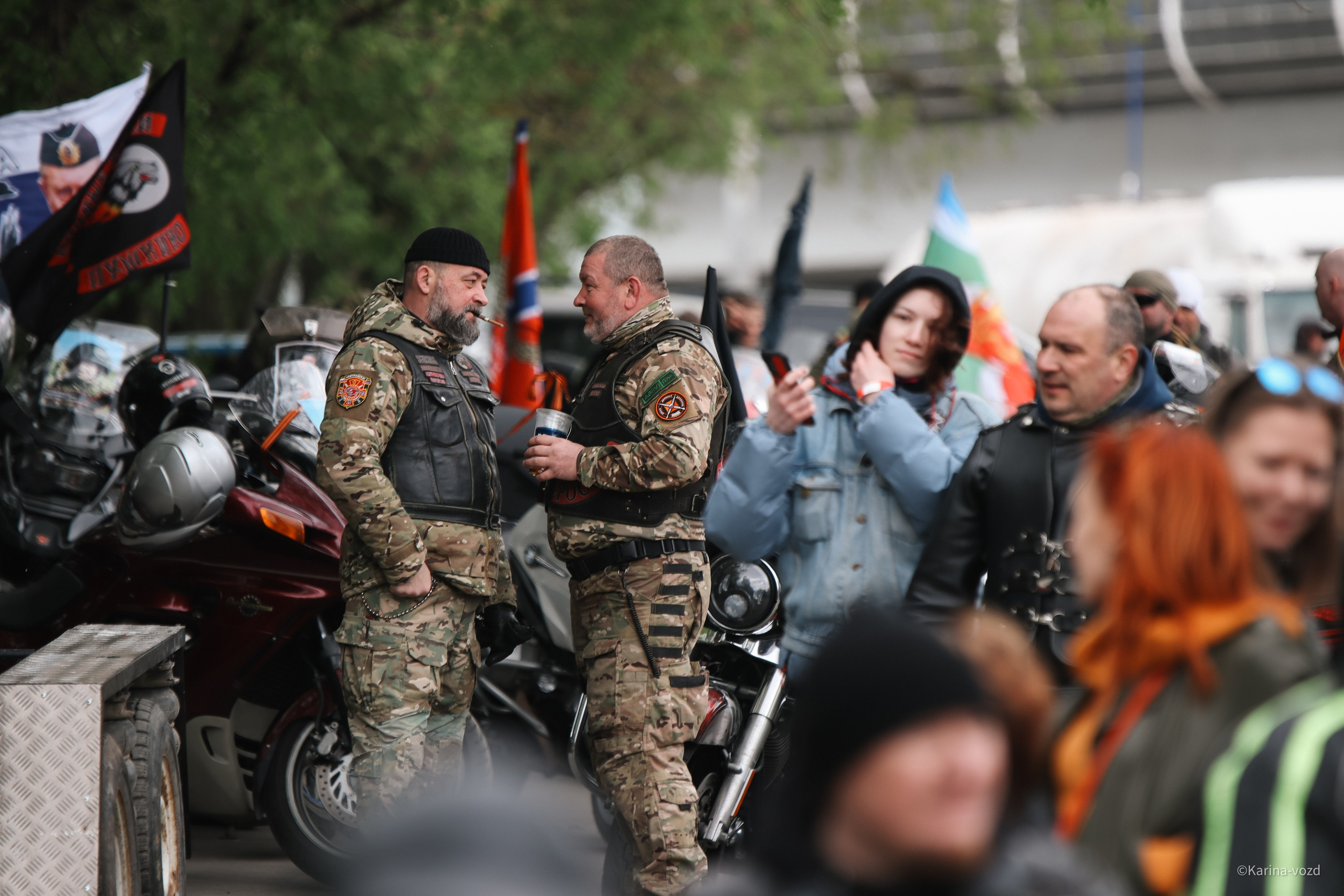 Открытие мотосезона 2025 «Ночные Волки"/ Москва. Репортажный фотограф в Москве и Зеленограде Karina-vozd