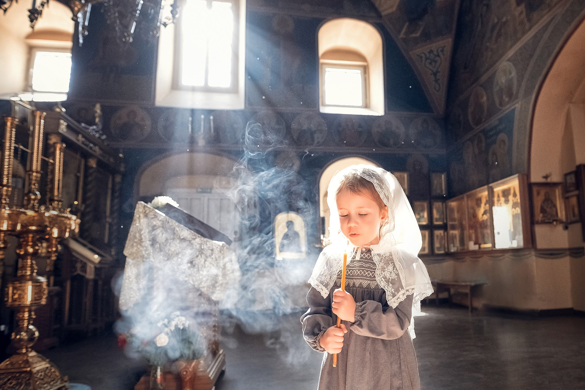 Таинство Крещения (постановочная съемка). Moscow_CPC