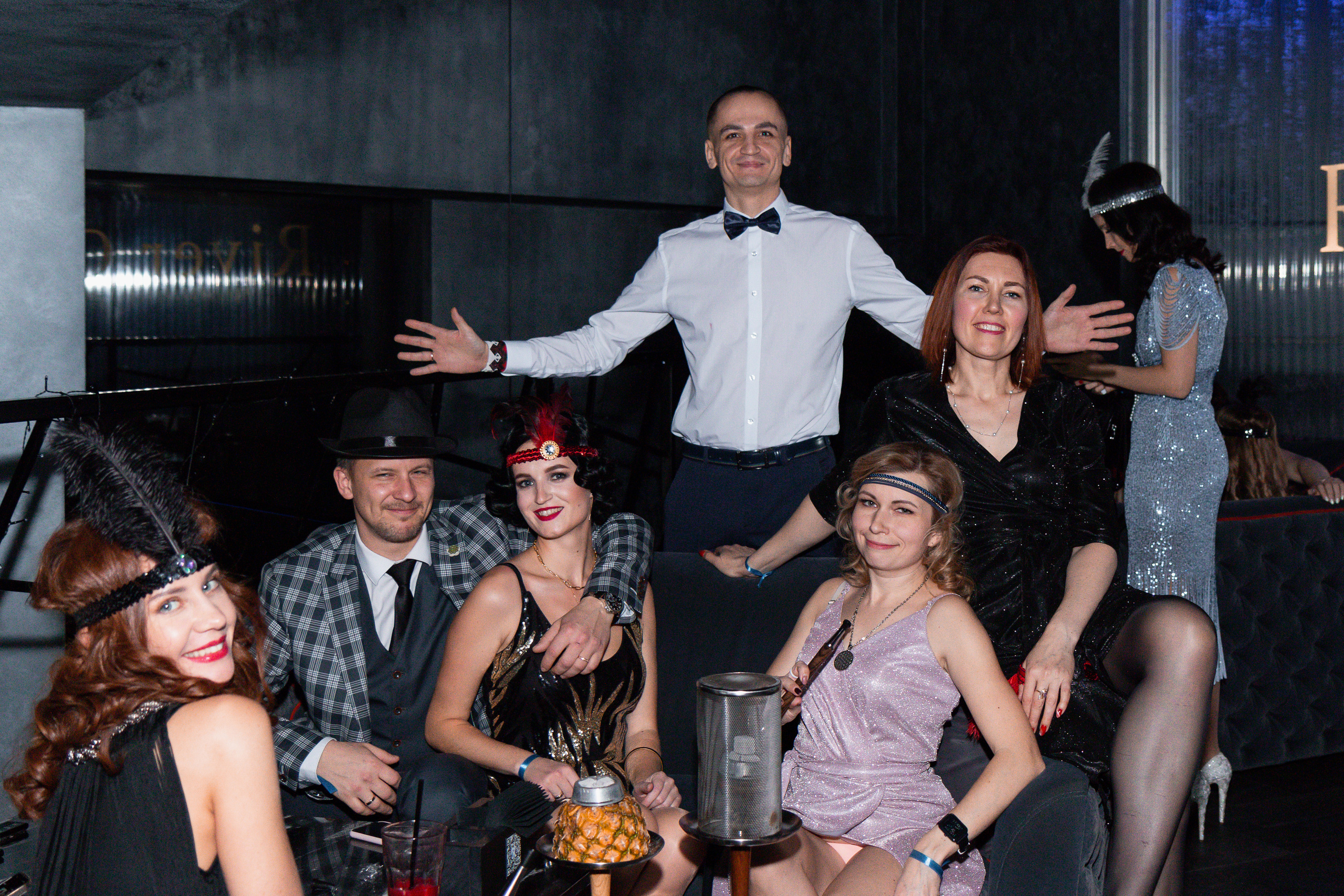 Новогодний корпоратив в стиле Гэтсби. Репортажный и портретный фотограф в Москве Саханцева Анна
