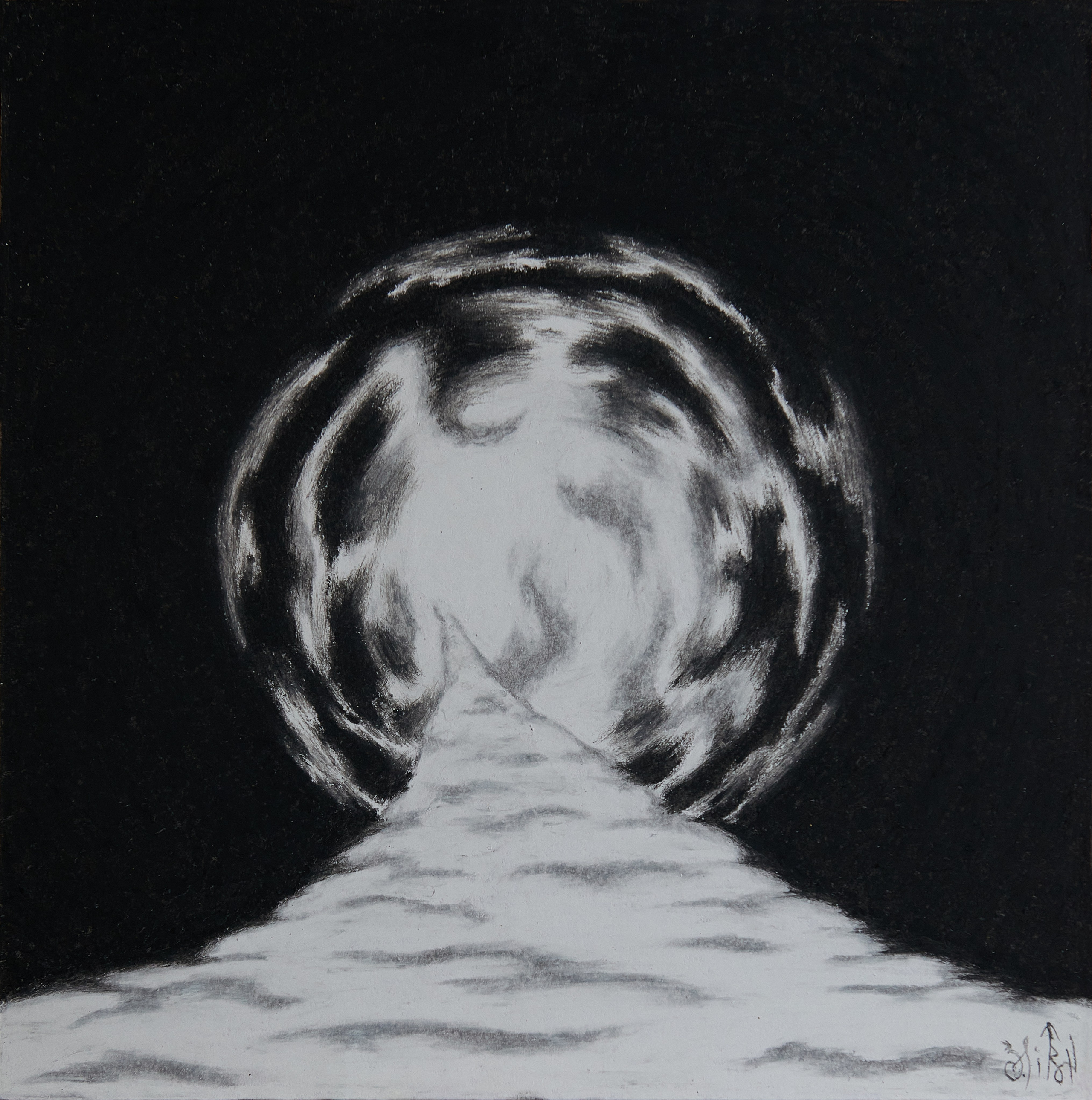 Обитель Сумрачного Баланса. Там где Свет и Тьма, расширение и статис, плюс и минус - сами по себе, в раздельности,  или в сопричаствующей, переходящей доминантности, не имеют смысла, но являются единоцелостной значимой величиной. Там где разум и сердце (чувства) лишены разобщённости и облагорожены спокойствием единой полноты – там находится позиция метакосмоса отсутствующих дуальностей. Год создания: 1998г.