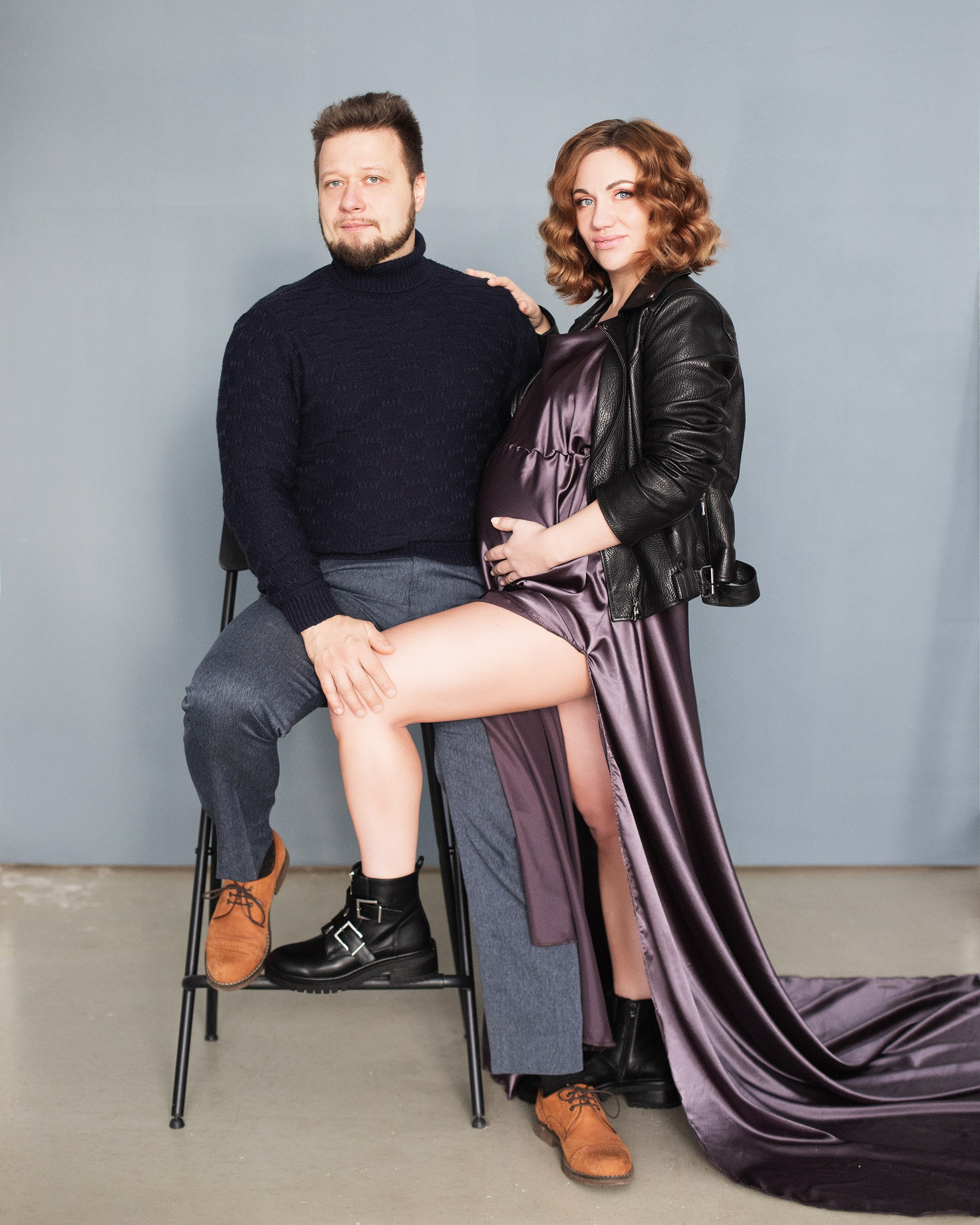 Семейная беременная фотосессия. Необычные портретные фотосессии под ключ в Москве