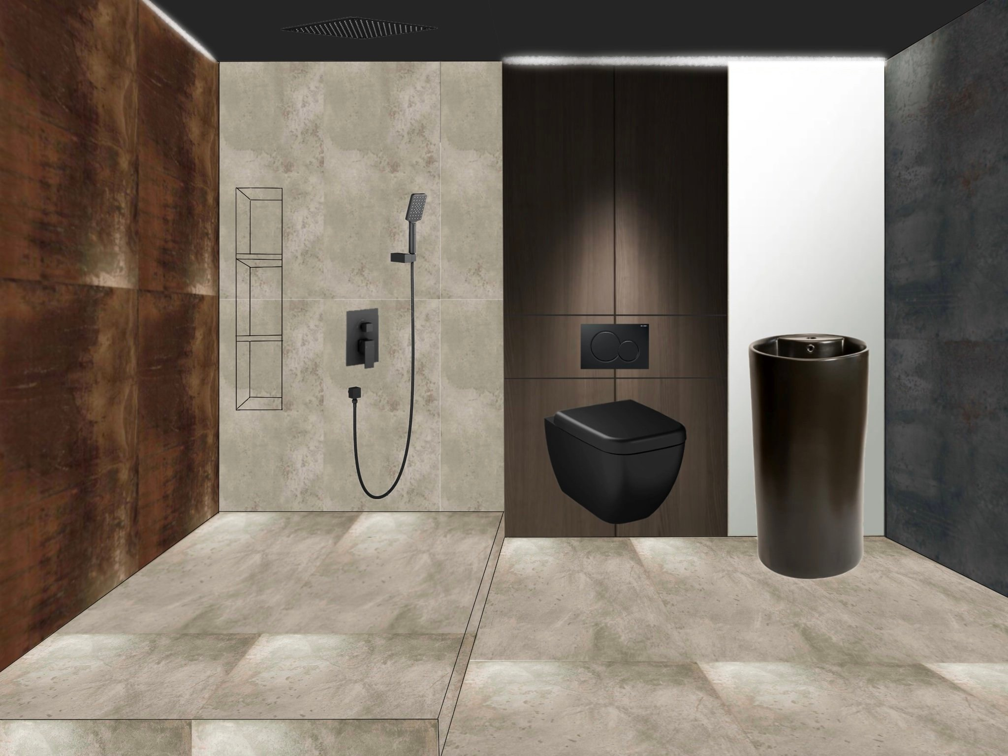 Лофт в ЖК «NOW» (эскизная визуализация). Дизайнер интерьера Квасова Вероника