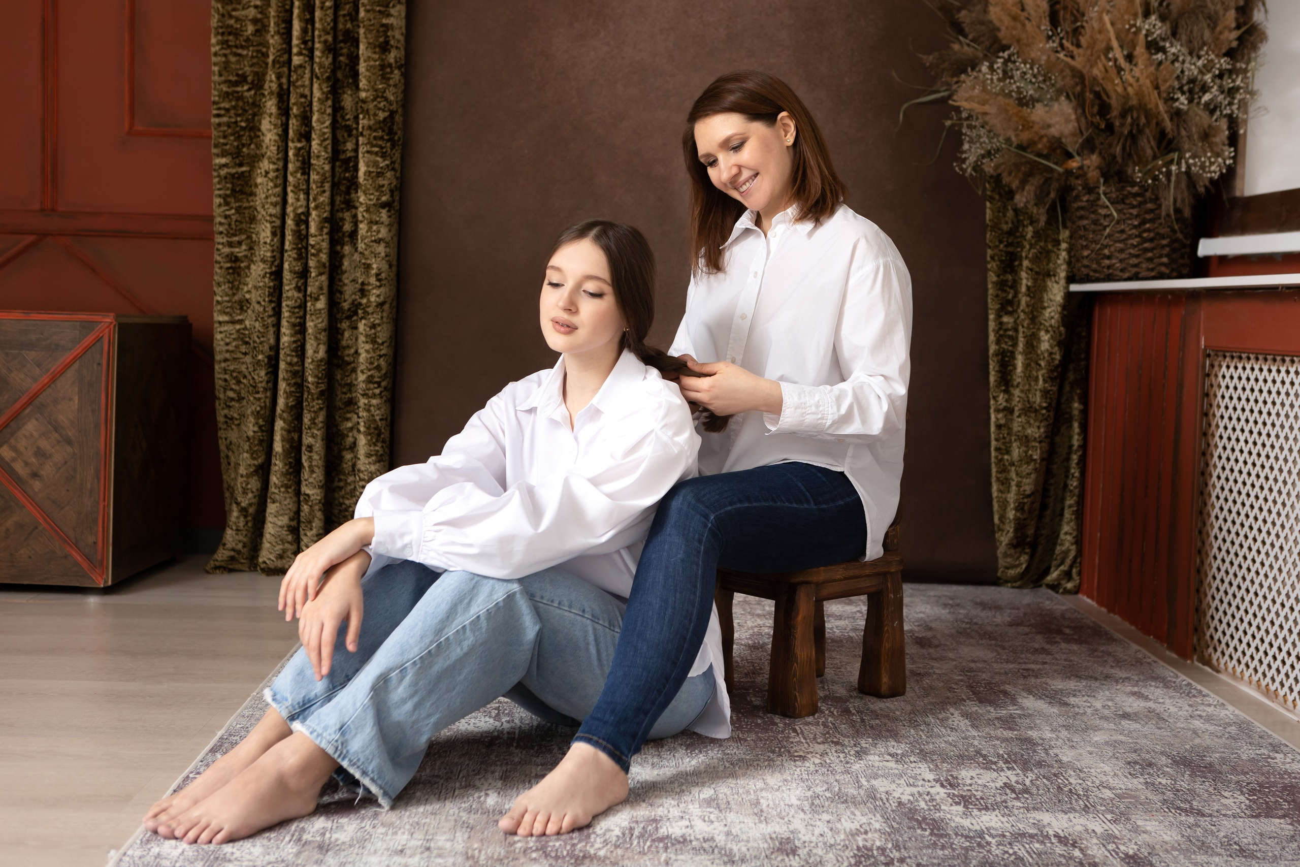 Семейная фотосессия в студии. Фотограф в Оренбурге. Профессиональный фотограф