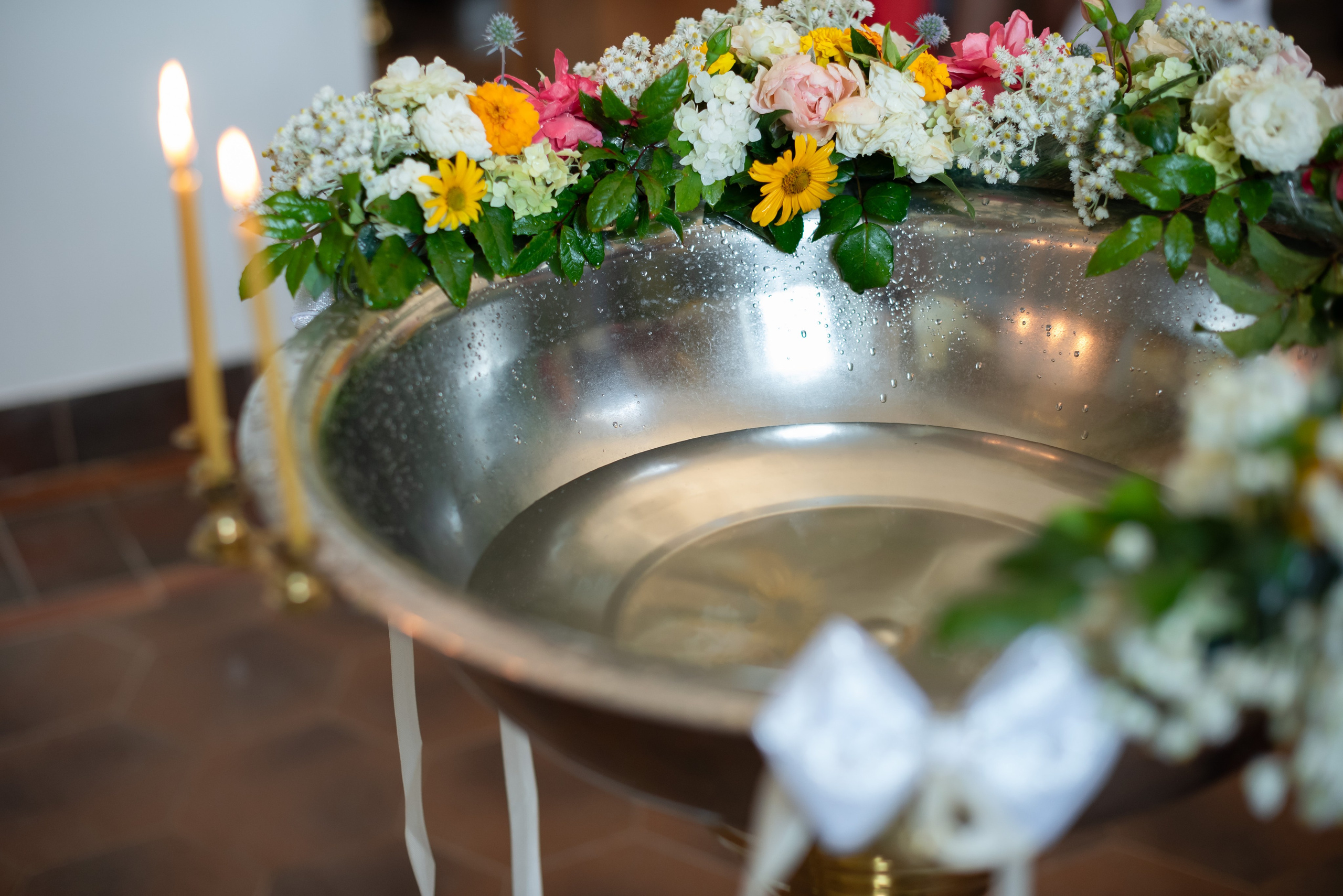 Украшение купели. Фотограф Крещения и Венчания. Минск и другие города. Почтенная Наташа