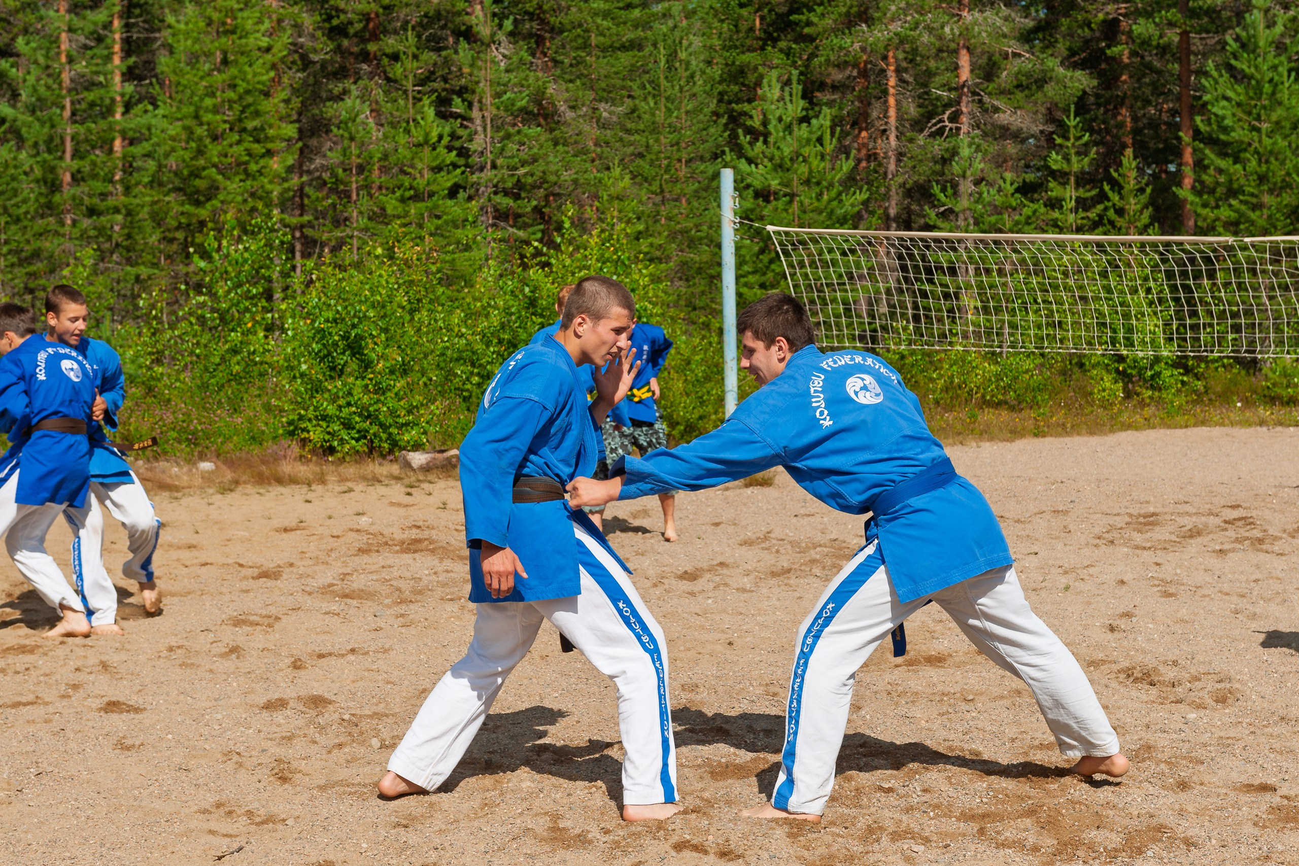 Летние тренировочные боры Школы Боевых Искусств «МОН» 2012 г. Карелия, тренировка