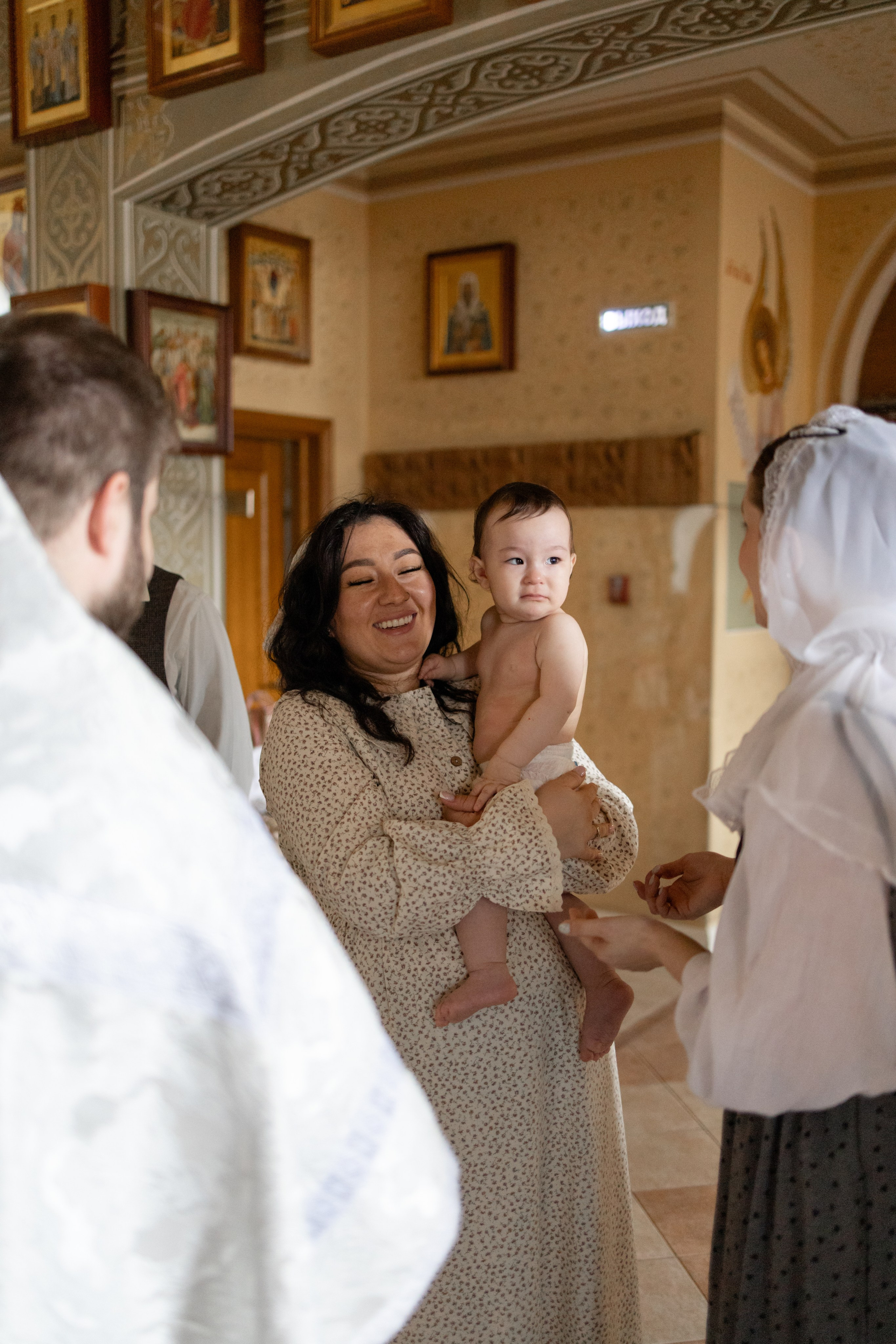 Таинство Крещения Мишель. Фотограф новорождённых Newborn Москва