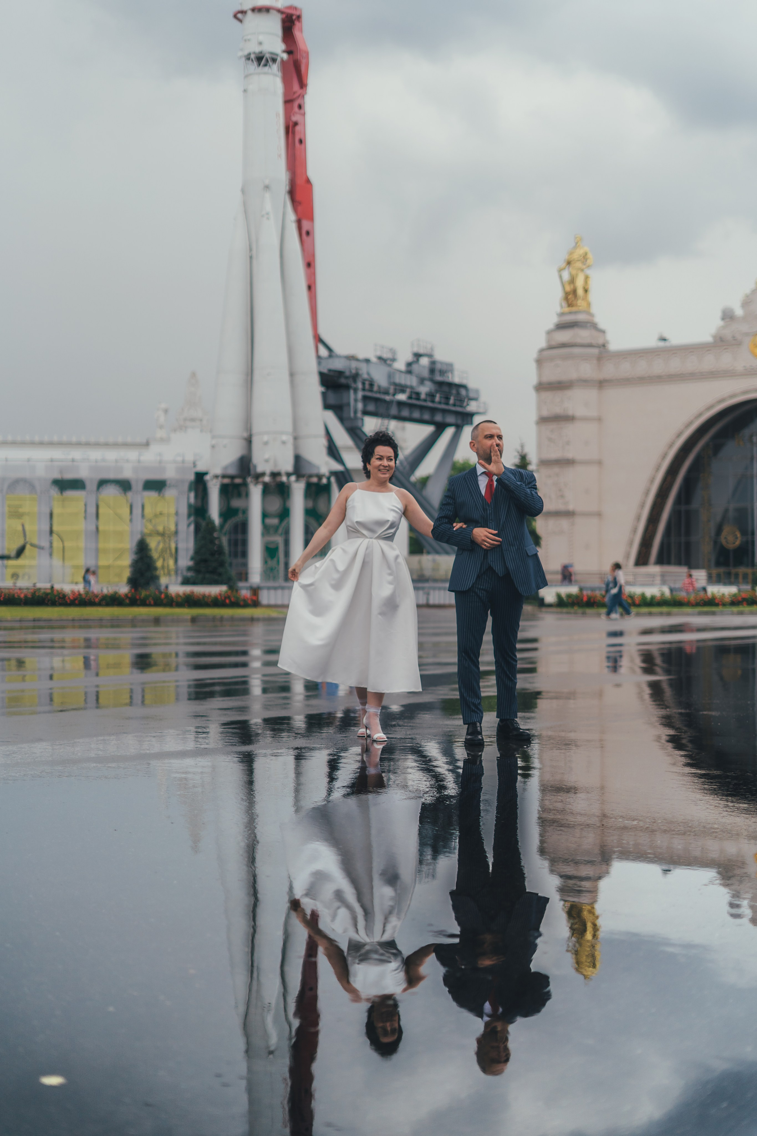 Ольга и Андрей, ЗАГС Железнодорожный, ВДНХ ресторан Московское небо. Наталья Дукалова фотограф Щелково Королев Пушкино Москва Балашиха