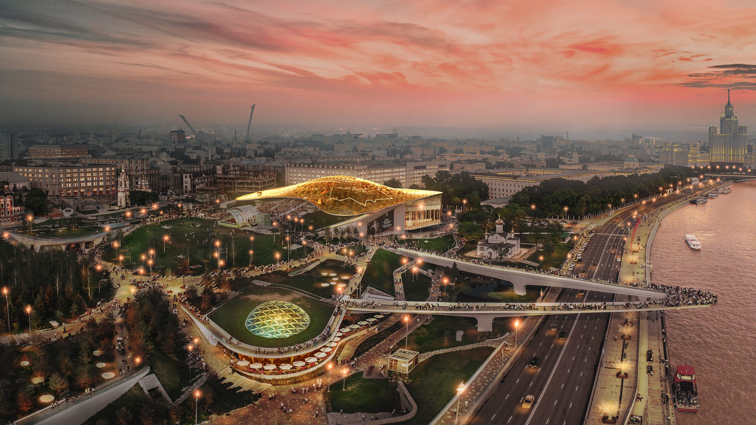 Постпродакшн и ретушь в Москве | Ретушь День в вечер: Зарядье