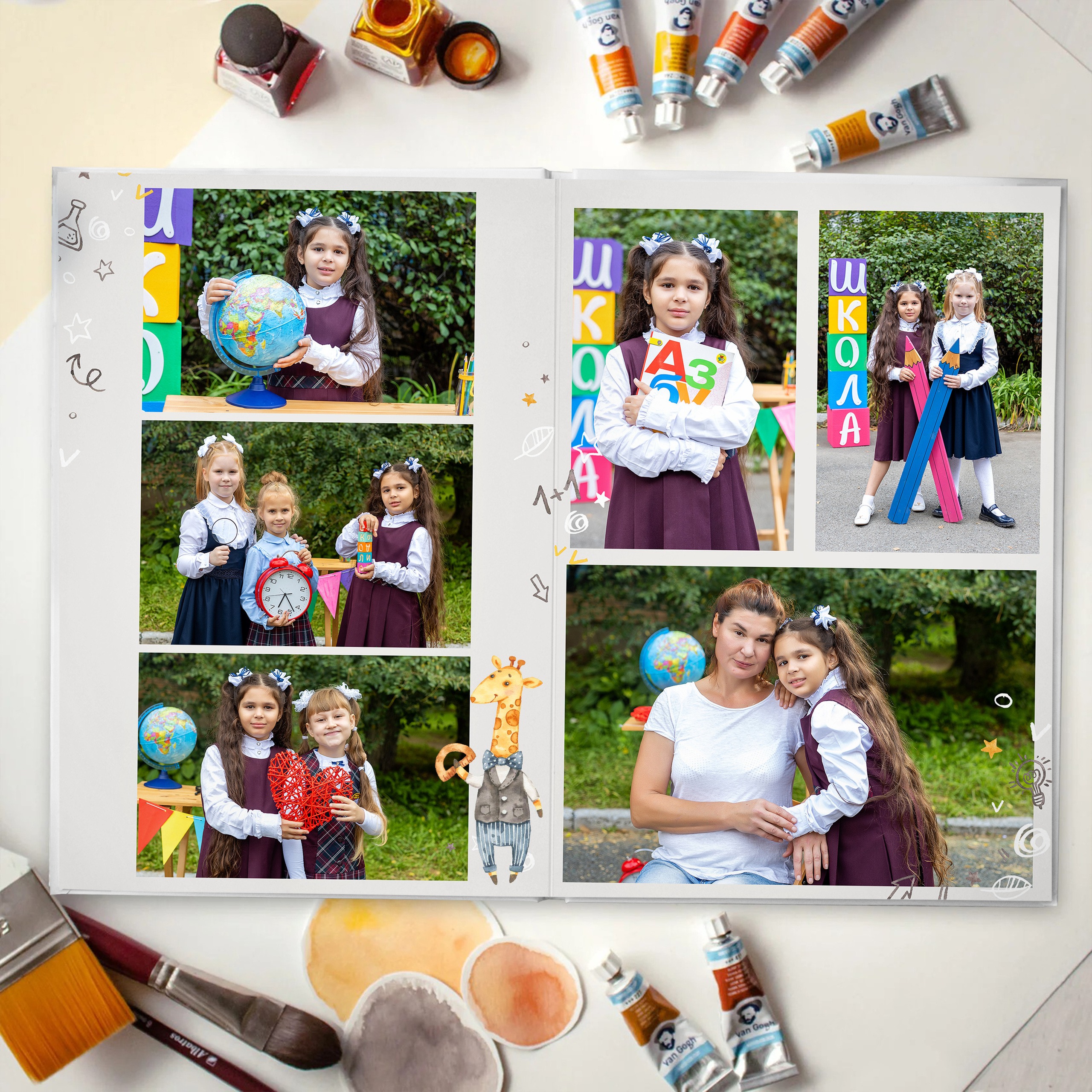 Дизайн «Учёные Жирафики». Стильный выпускной альбом Владивосток фотограф Вероника Мигачева