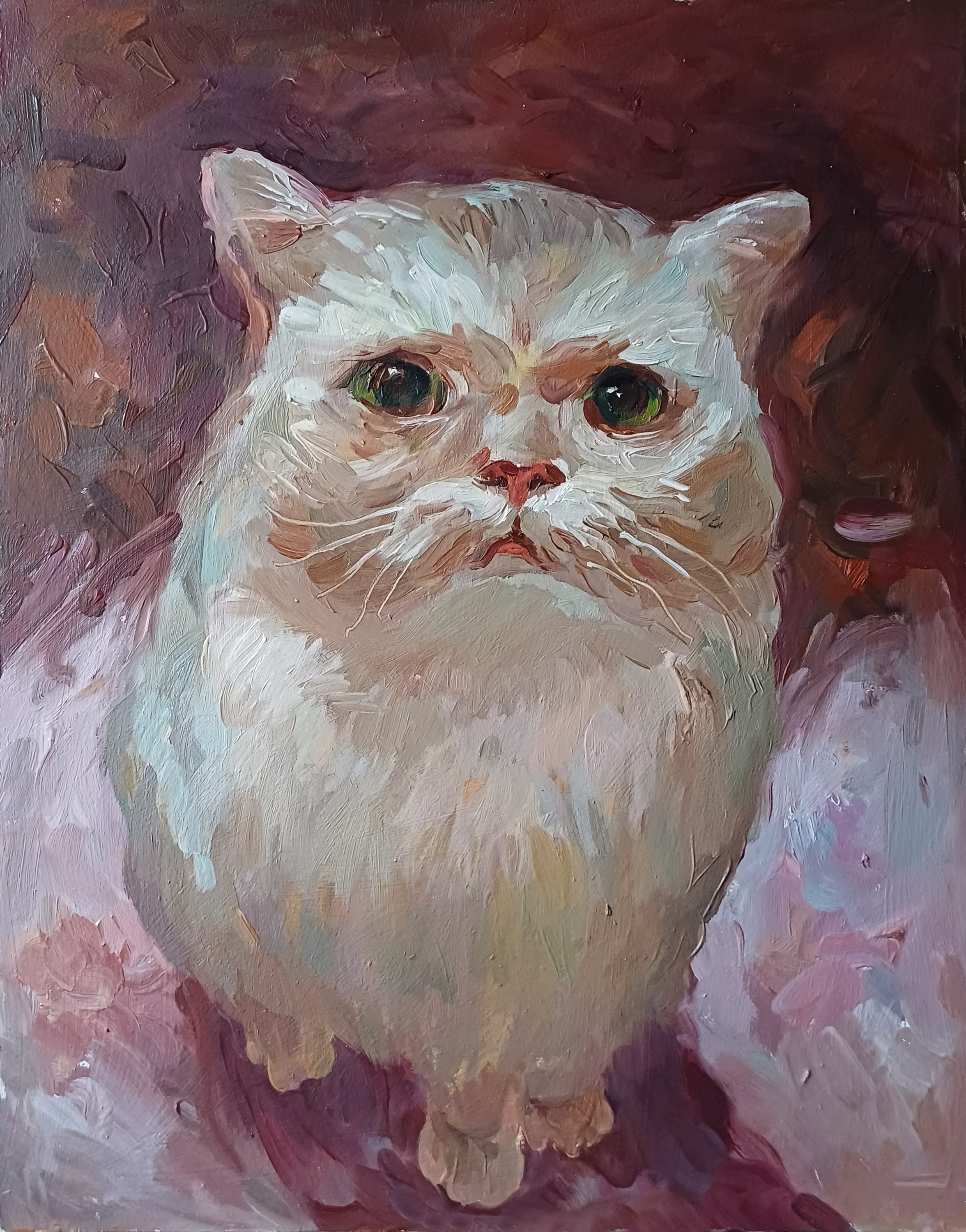 Портрет питомца. Заказать портрет маслом на холсте по фото в яркой живописной манере