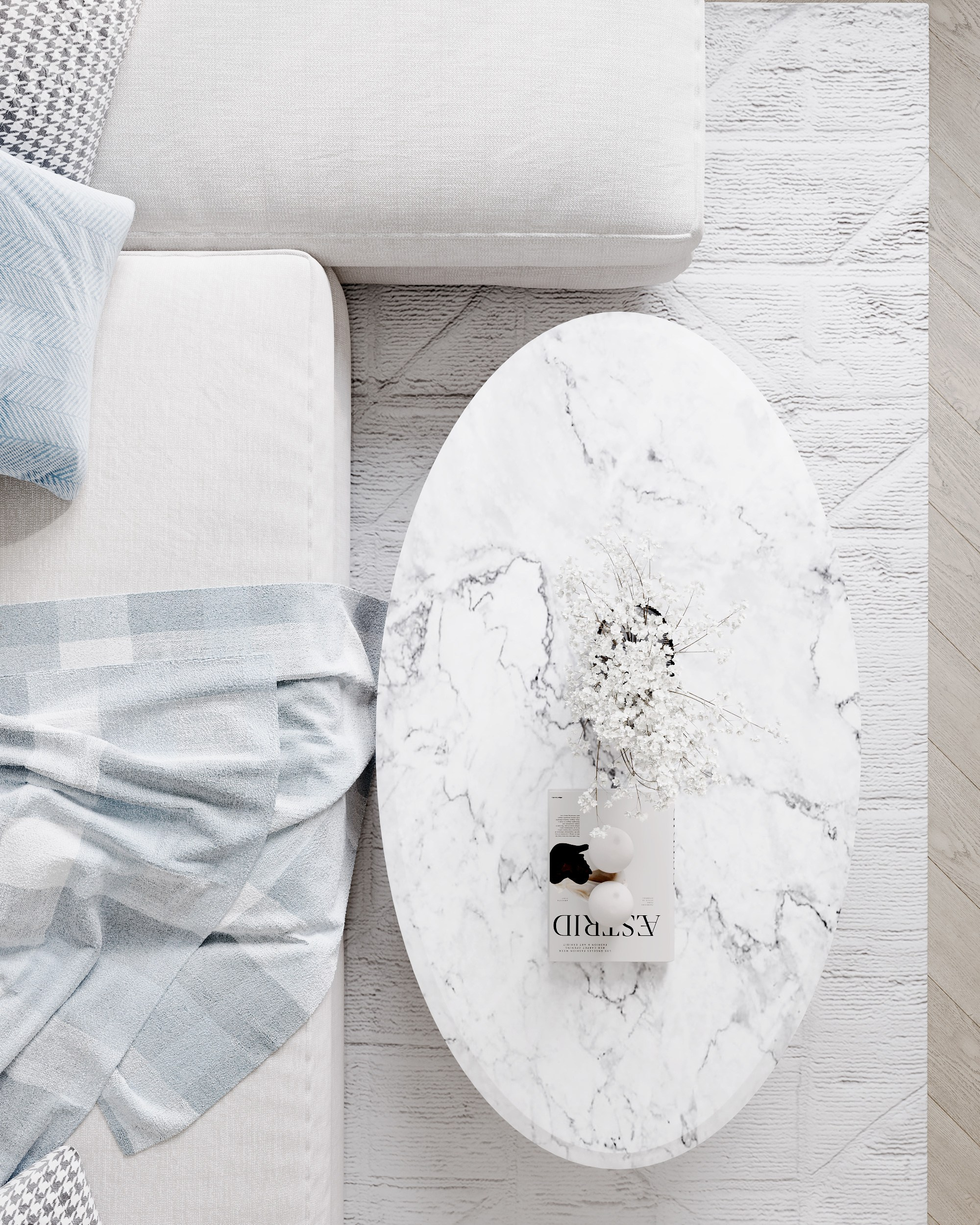 Blue Classic. Дизайн интерьера | 3D визуализация | Миланская Марина