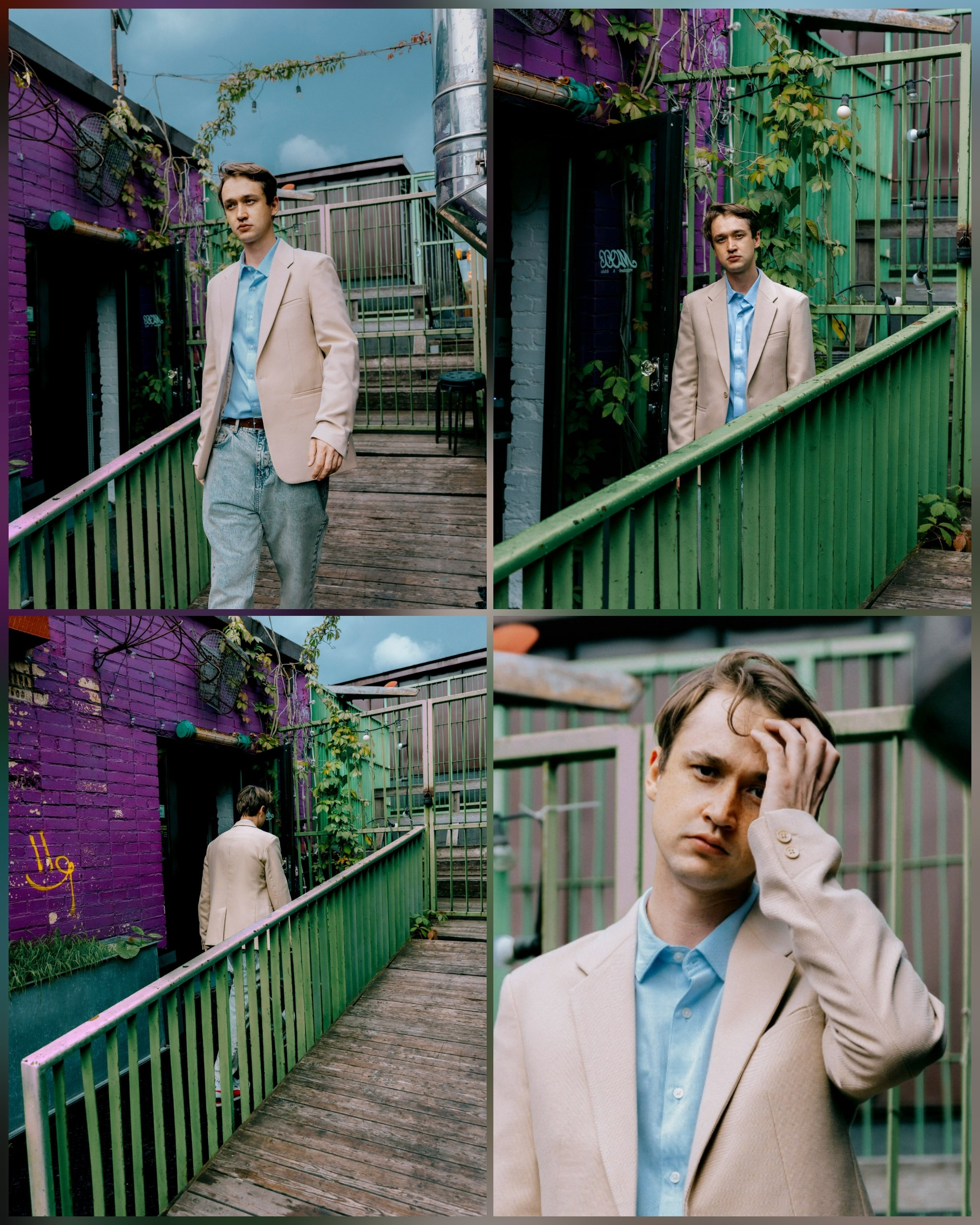 парень в саду